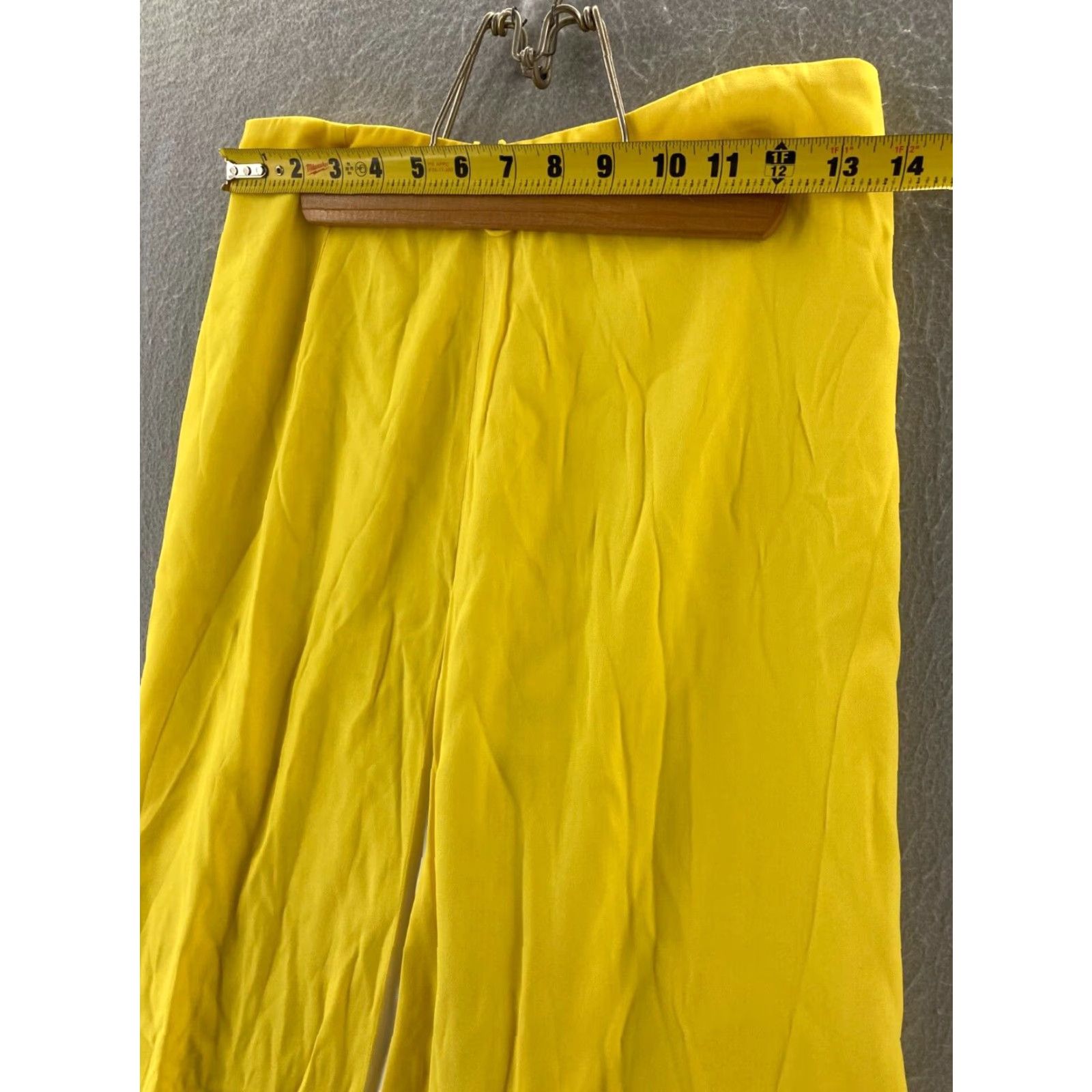 Ralph Lauren Ralph Lauren A-Line Skirt Womens 27 Long Yellow Solid Business Casual Summer Size 27" / US 4 / IT 40 - 2 Thumbnail