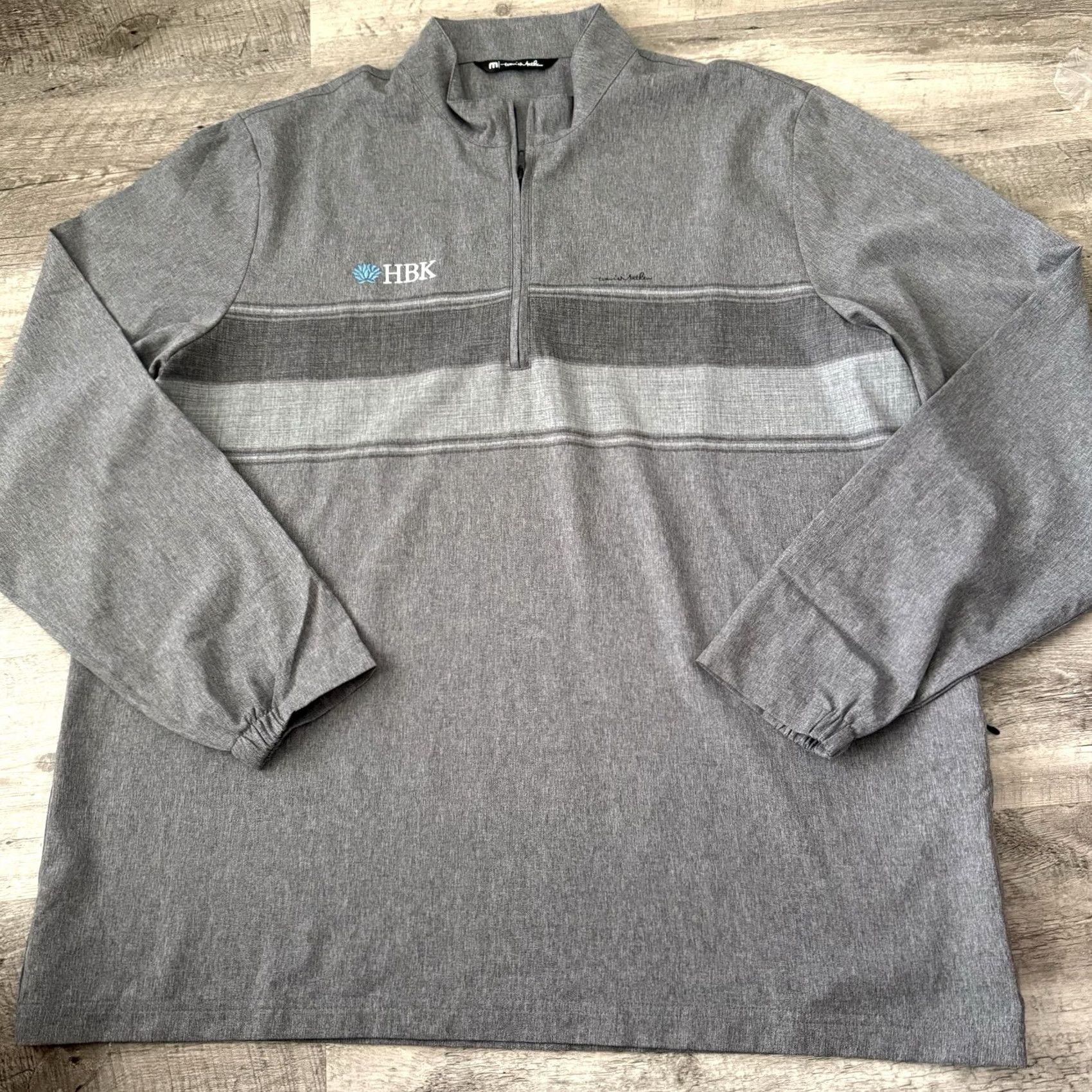 TravisMathew TravisMathew Golf Pullover Mens XXXL 3XL Gray Striped Long Sleeve Mock 1/4 Zip Size US XXL / EU 58 / 5 - 7 Thumbnail
