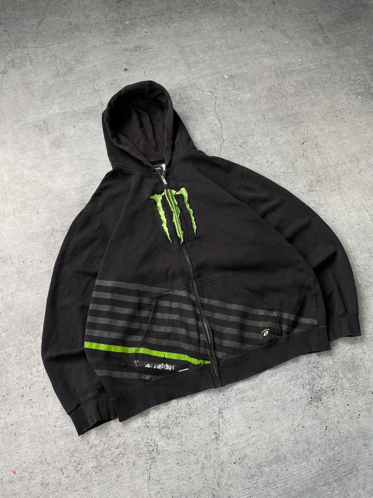 Fox Racing Monster Vintage Distressed Racing Zip Hoodie Y2K Xl Size US XL / EU 56 / 4 - 2 Thumbnail