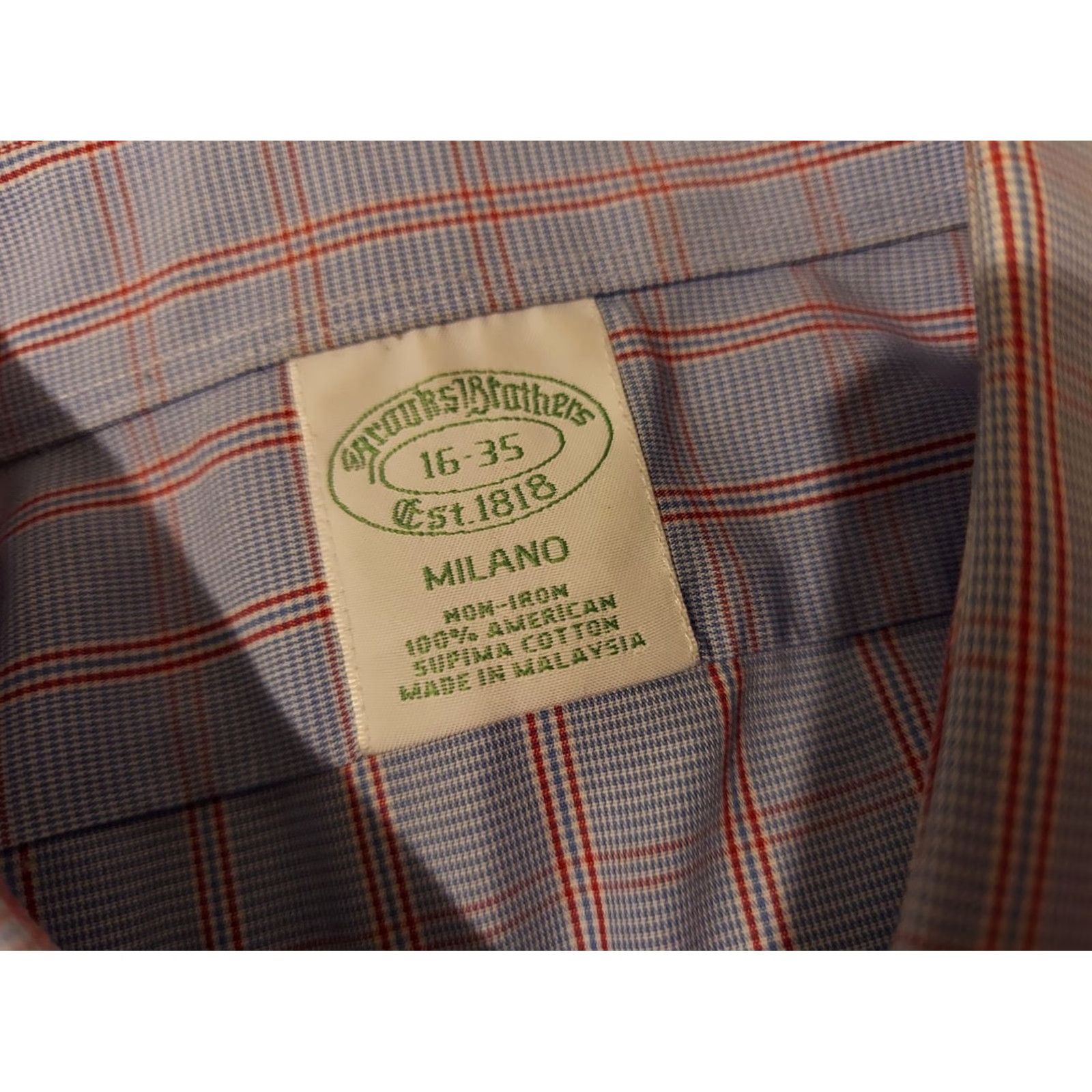 Brooks Brothers Mens Brooks Brothers Dress Shirt 16 35 Blue Button Cotton French Collar Non-Iron Regular Long Sleeve Button-Down Size 42R - 4 Thumbnail