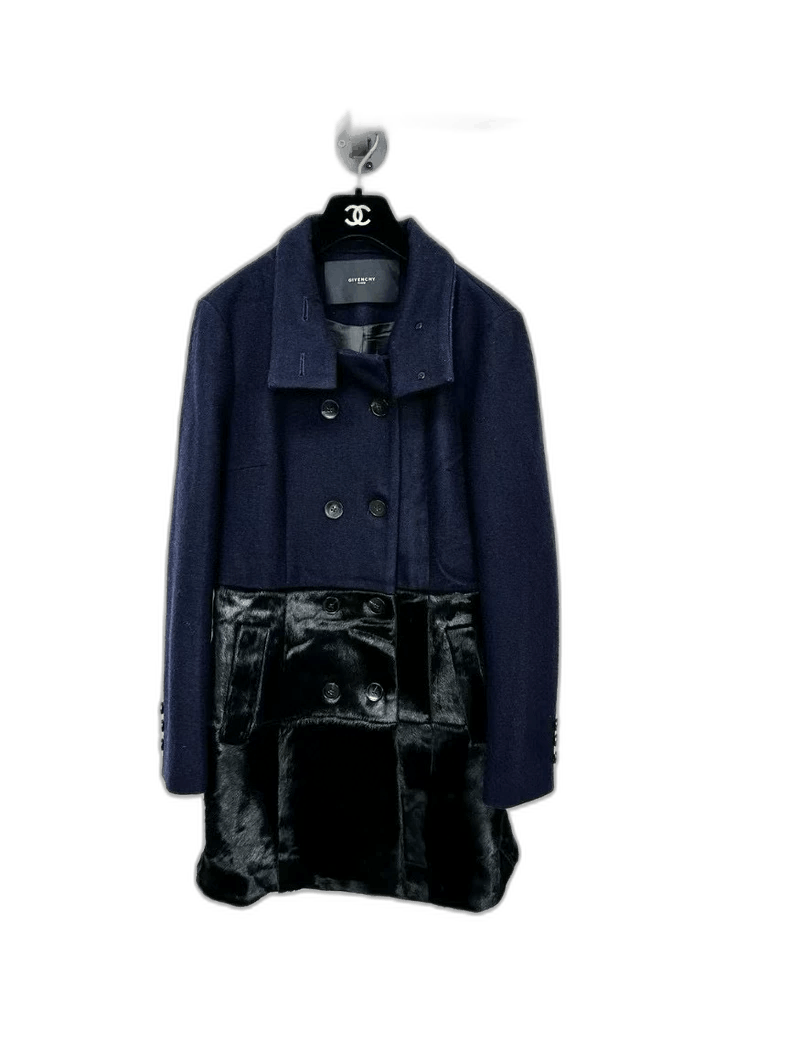 Givenchy Givenchy Wool Blend Coat with Fur Details Size M / US 6-8 / IT 42-44 - 1 Thumbnail