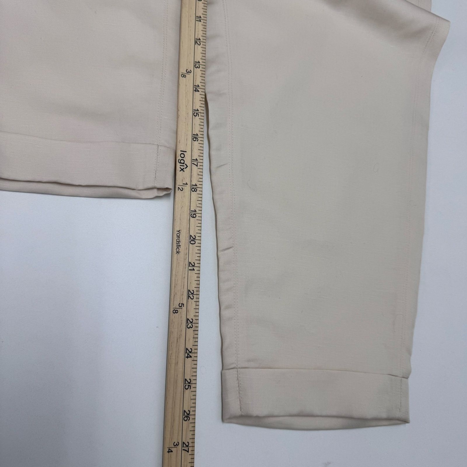 Marina Rinaldi Marina Rinaldi Recali Linen Blend Cropped Pant PLUS size 20 Size 42" / US 20 - 6 Thumbnail