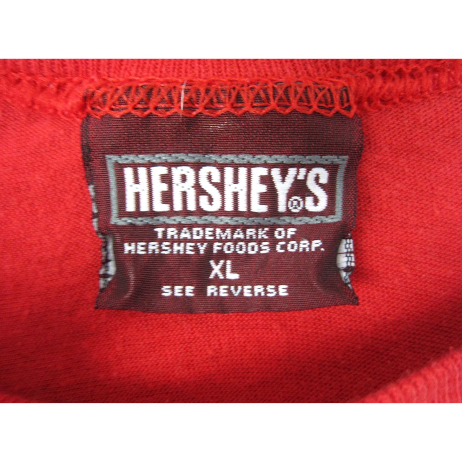 Vintage Hershey’s Vintage Shirt Adult XL Red Cotton Polyester Knit Short Sleeve Crew Neck City Classic Outdoor All Seasons Breathable Mens XL Size US XL / EU 56 / 4 - 7 Thumbnail