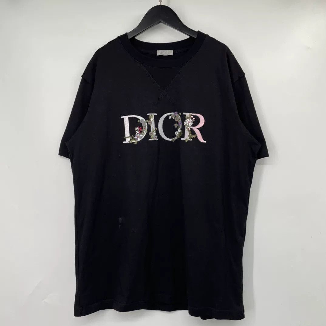 Dior dior floral embroidered short sleeve t-shirt Size US XL / EU 56 / 4 - 1 Thumbnail