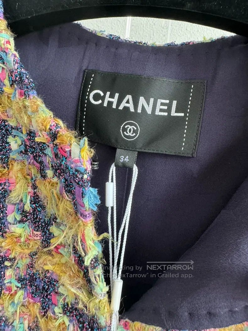 Chanel Chanel 22A woven stitched tweed coat Size XXS / US 00 / IT 34 - 3 Thumbnail