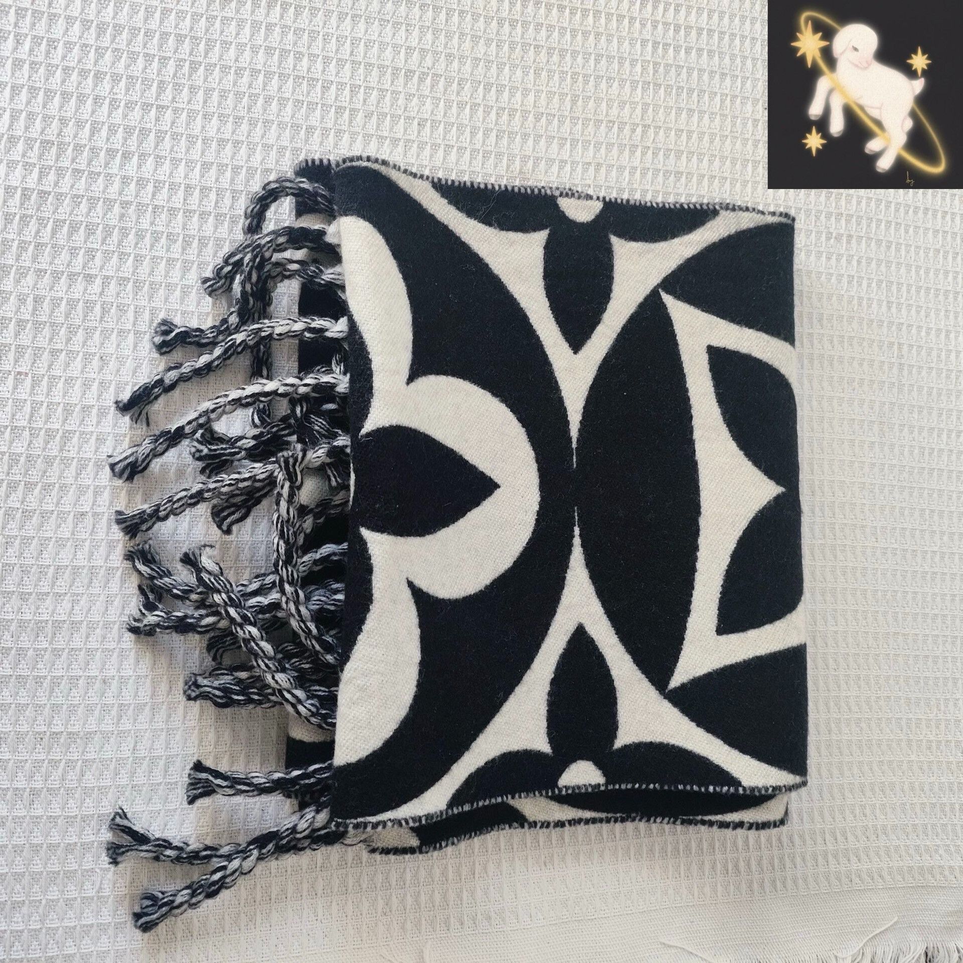 Louis Vuitton Louis Vuitton Monogram Reversible Fringe Scarf Size ONE SIZE - 1 Thumbnail