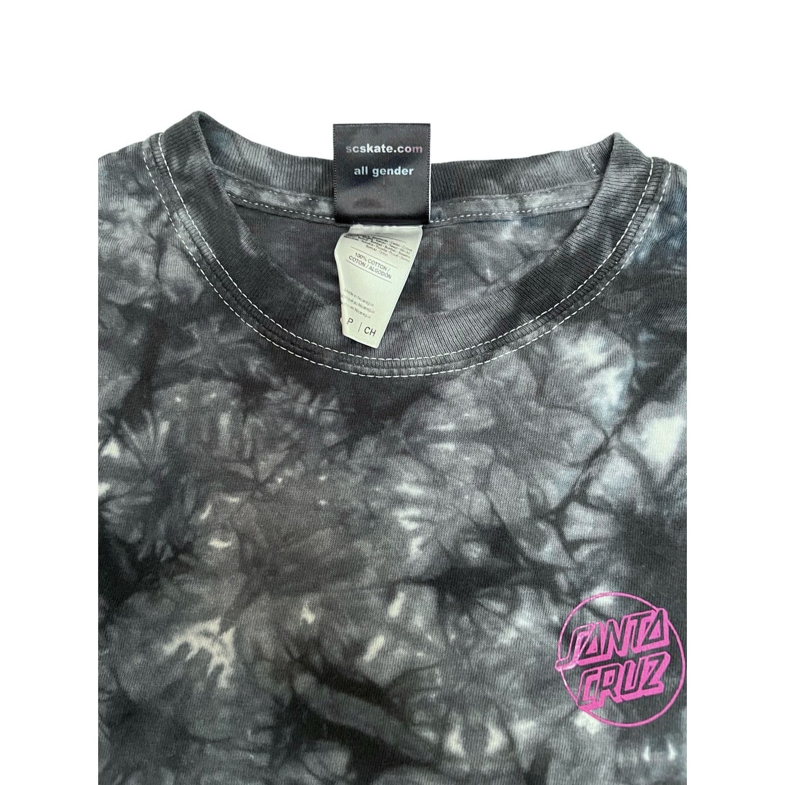 Santa Cruz Skateboards Santa Cruz All Genders Longsleeve Tye Dye Black & Gray Shirt Size US S / EU 44-46 / 1 - 4 Thumbnail