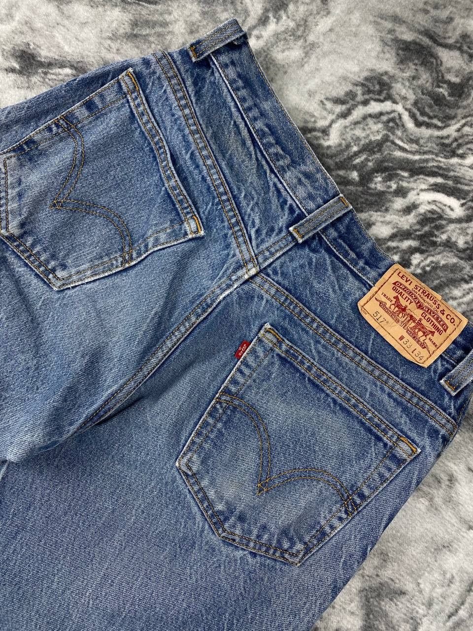 Levi's Vintage Levis 517 Boot Cut Denim Jeans Men Size 33 Blue Size US 33 - 2 Thumbnail