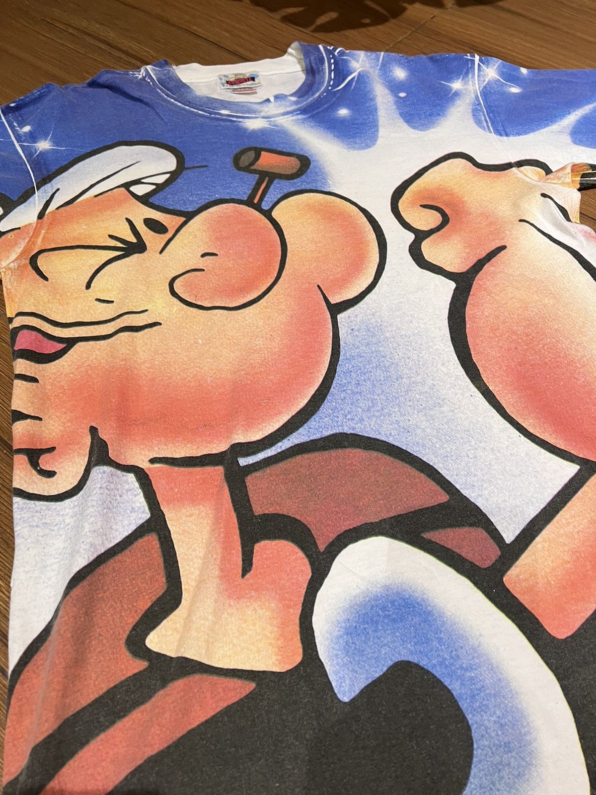 Vintage 🔥RARE🔥Vintage 90s AOP Popeye Sailor Man Size US L / EU 52-54 / 3 - 4 Thumbnail
