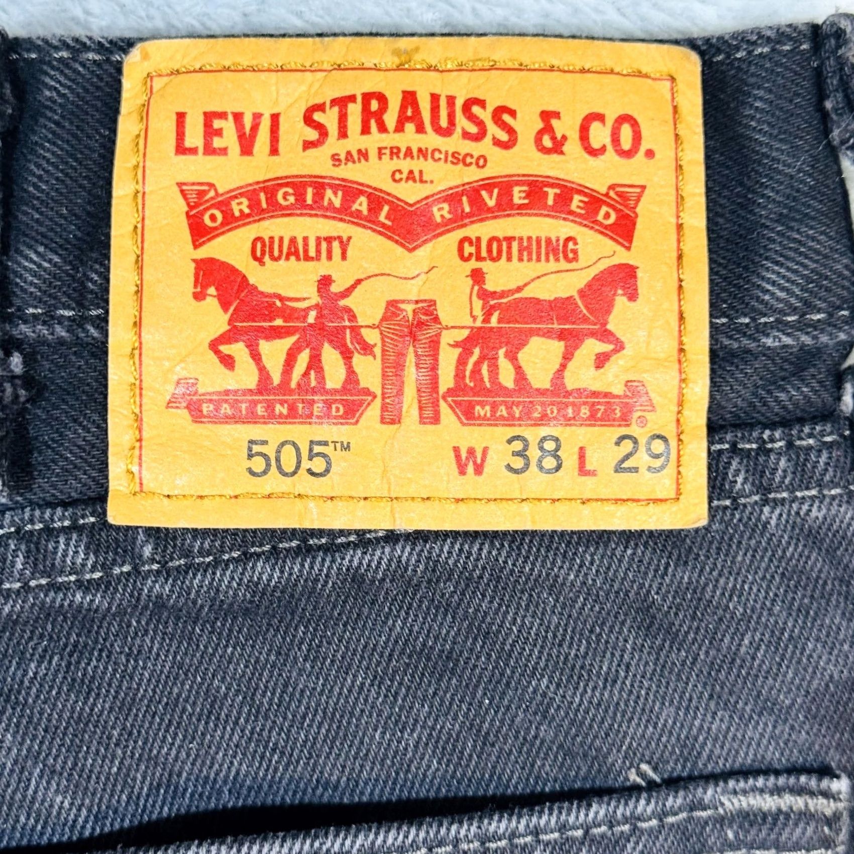 Levi's Levi'S 505 Jeans Mens Black Dark Wash 38x29 Straight Fit - Zip Fly Size US 38 / EU 54 - 7 Thumbnail