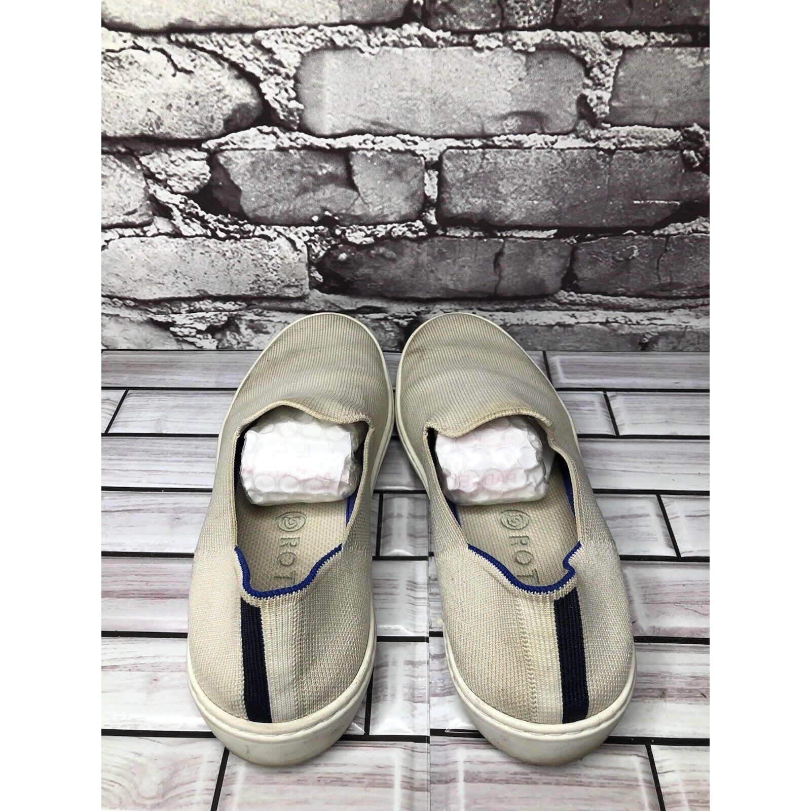 Other Rothy’s The Sneaker Ivory Knit Fabric Casual Comfort Shoes W Size US 8 / IT 38 - 4 Thumbnail