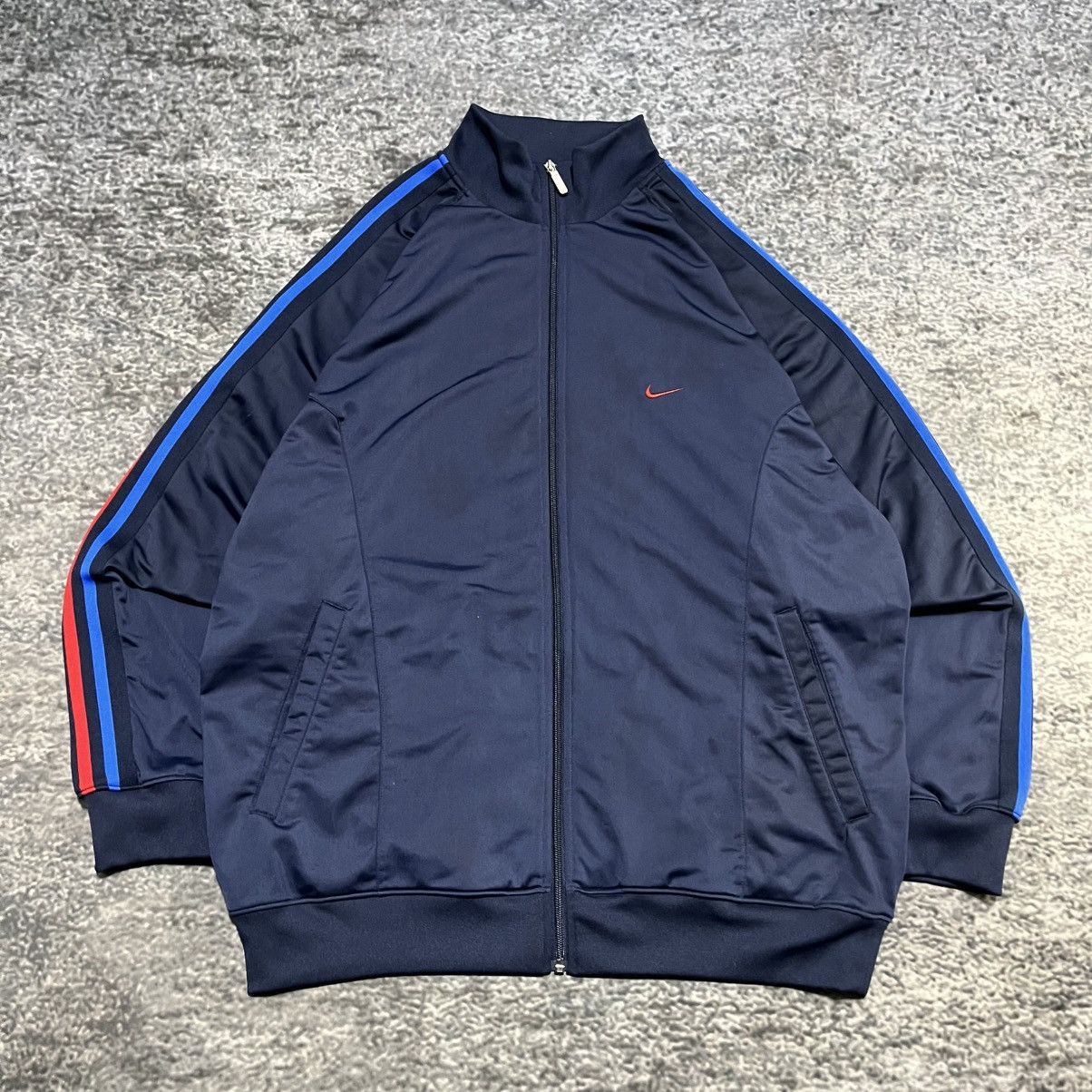 Nike Vintage Y2K Nike Mini Swoosh Navy Blue Track Jacket Size US XL / EU 56 / 4 - 3 Thumbnail