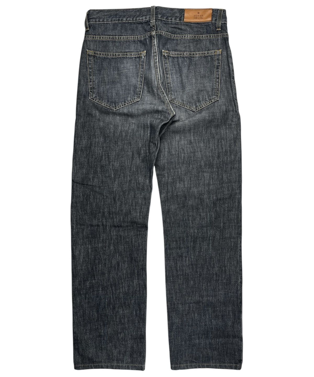Gucci Gucci Tom Ford Vintage Faded Gray Straight Leg Denim Jeans Size US 30 / EU 46 - 2 Thumbnail