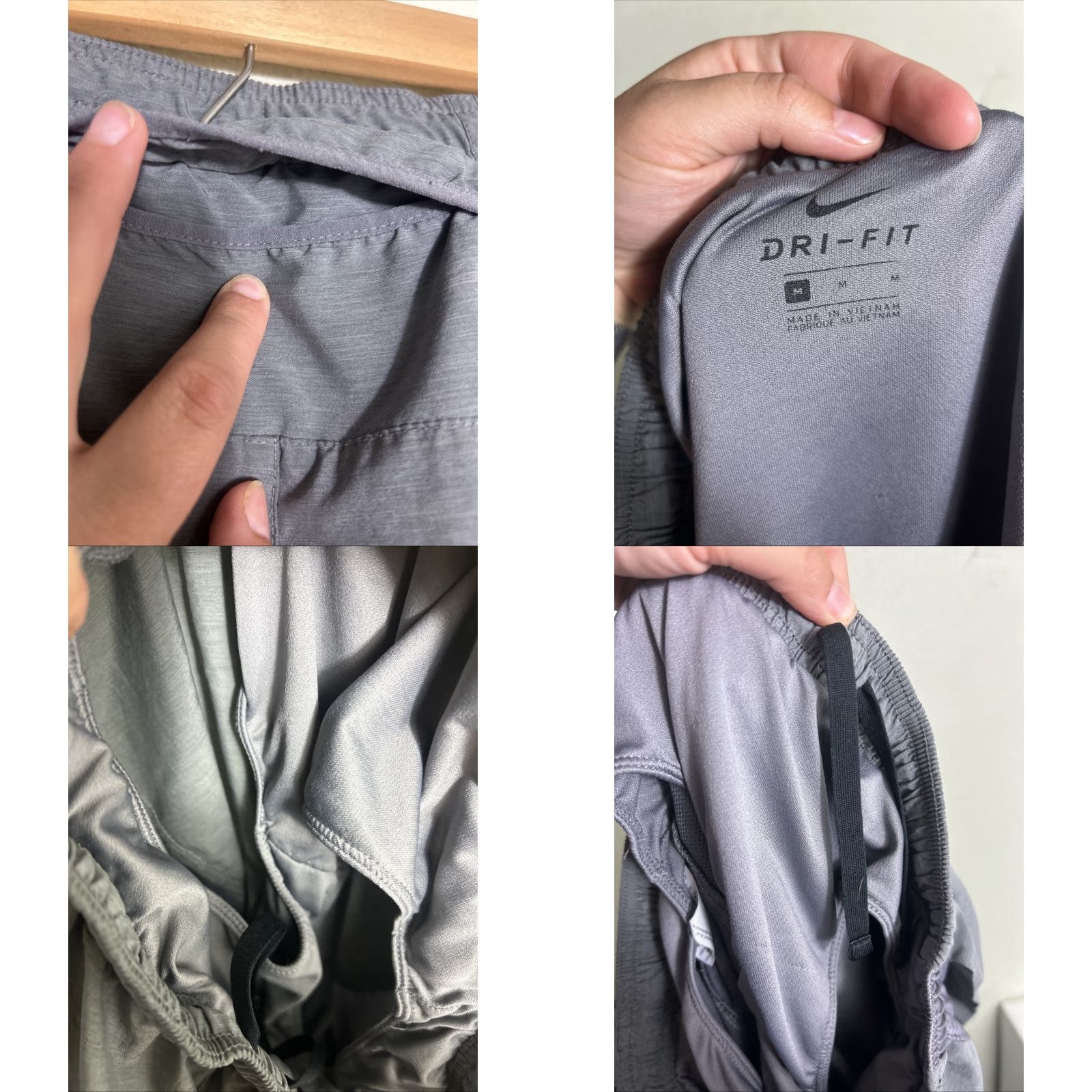 Nike Nike Challenger Running Shorts Men Medium Gray 8" Inseam Athletic Pockets Drawstring Quick Dry Reflective UV Protection Size US 31 - 9 Thumbnail