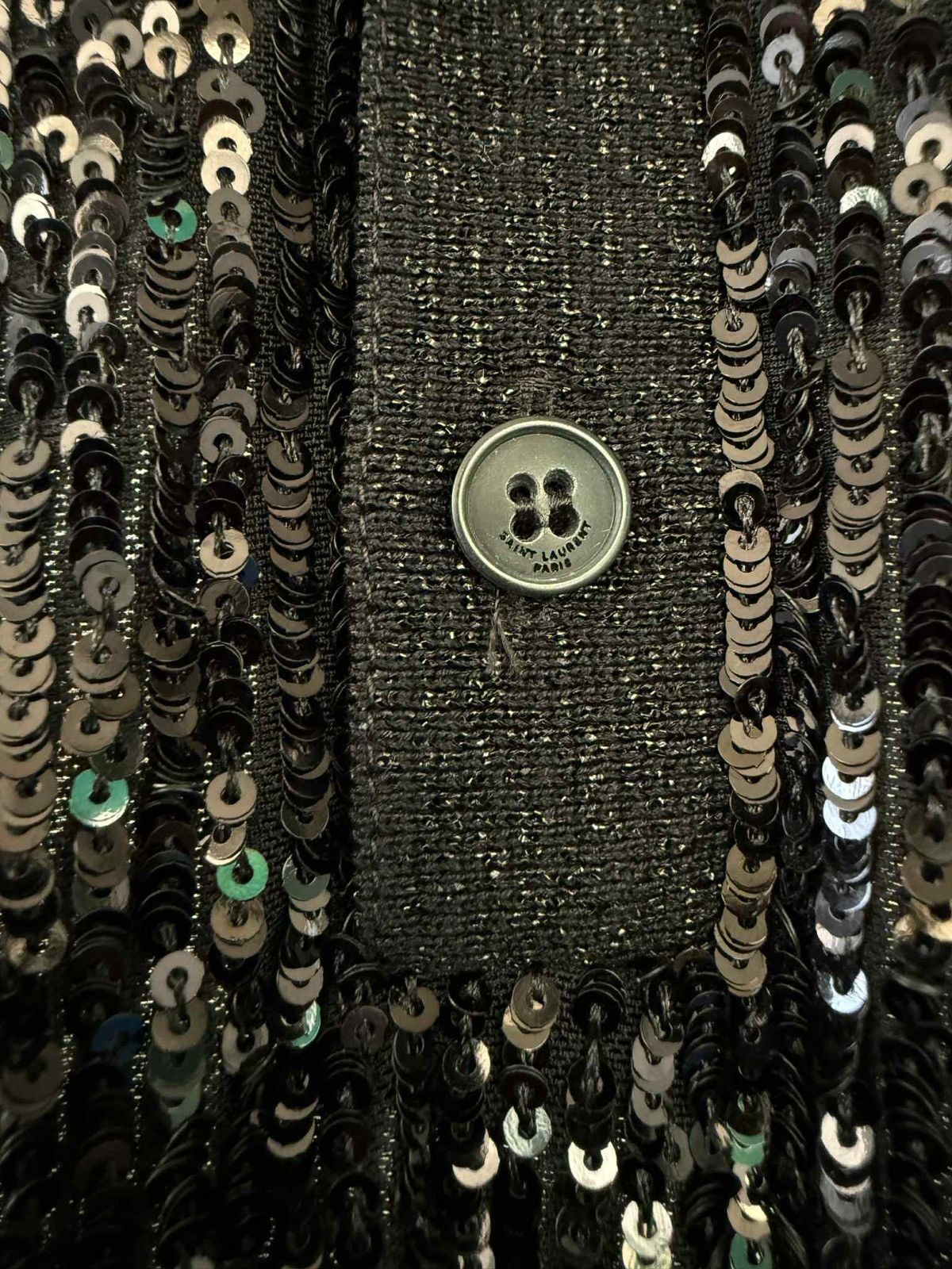 Saint Laurent Paris Saint Laurent Oversized Sequin Polo Size US L / EU 52-54 / 3 - 9 Thumbnail