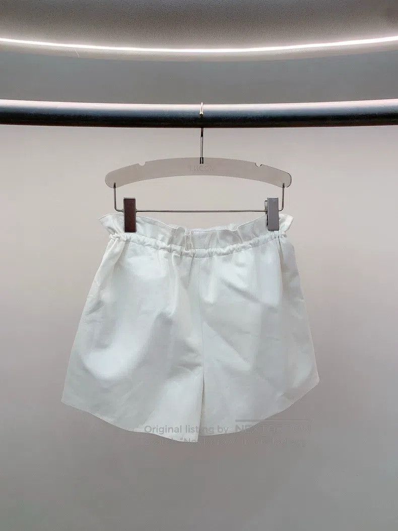 Hermes Hermes White leather shorts Size 42" / US 20 - 2 Thumbnail