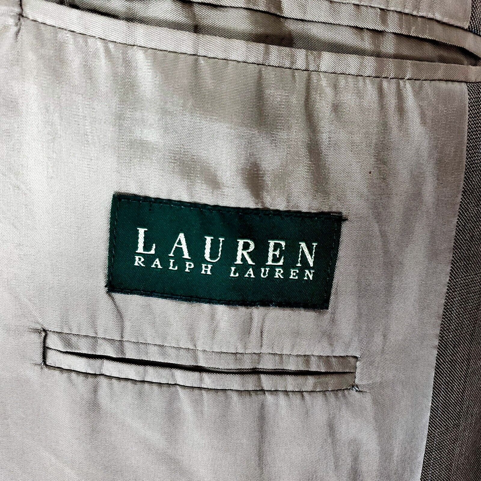 Lauren Ralph Lauren Lauren Ralph Lauren Wool 2 Button Blazer 44R Tan Glen Plaid Size 44R - 8 Thumbnail