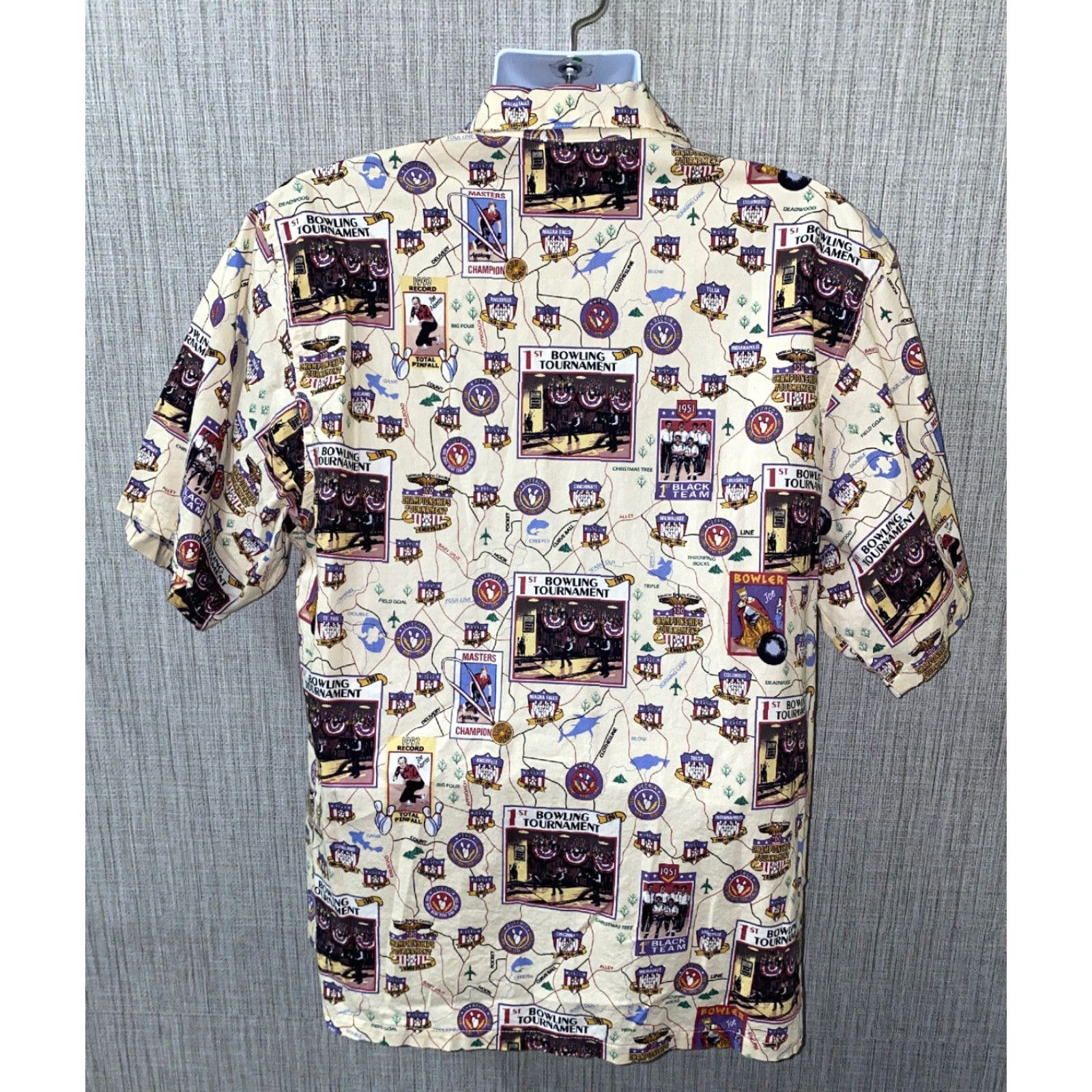 DANCER Toucan Dance Mens Hawaiian Bowling Print Short Sleeve Shirt Large Multicolor Size US L / EU 52-54 / 3 - 6 Thumbnail