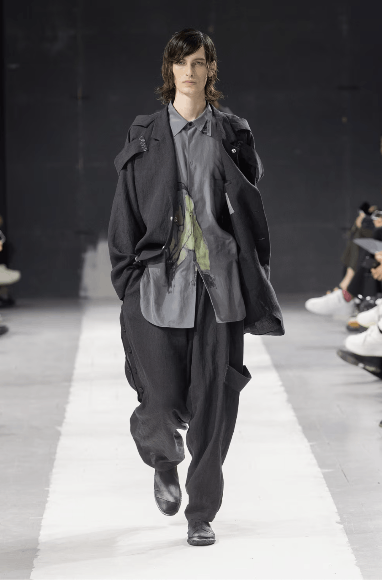 Yohji Yamamoto Yohji Yamamoto Pour Homme LINEN SHOULDER EPAULET ZIGZAG JKT Size US M / EU 48-50 / 2 - 8 Thumbnail