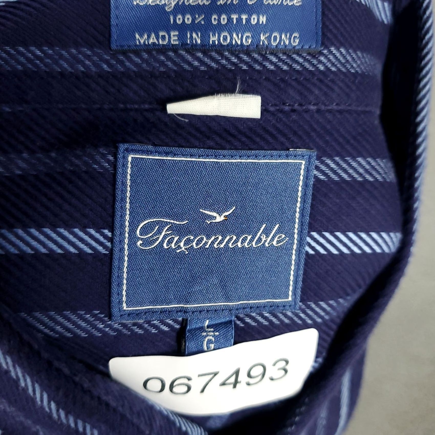 Faconnable Façonnable Shirt Mens L Blue Striped Button-Up Long Sleeve Casual Business Preppy Size US L / EU 52-54 / 3 - 7 Thumbnail