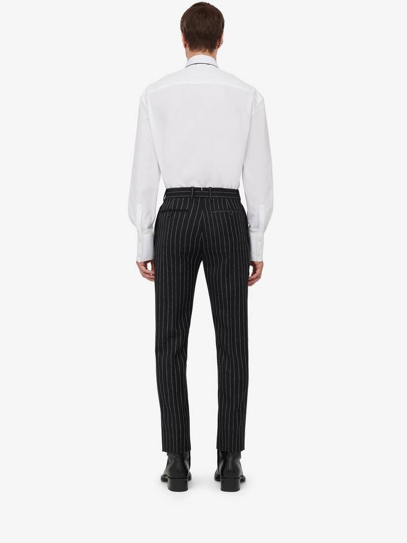 Alexander McQueen o1w1db10725 Tailored Cigarette Trousers in Black Size US 42 / EU 58 - 4 Thumbnail