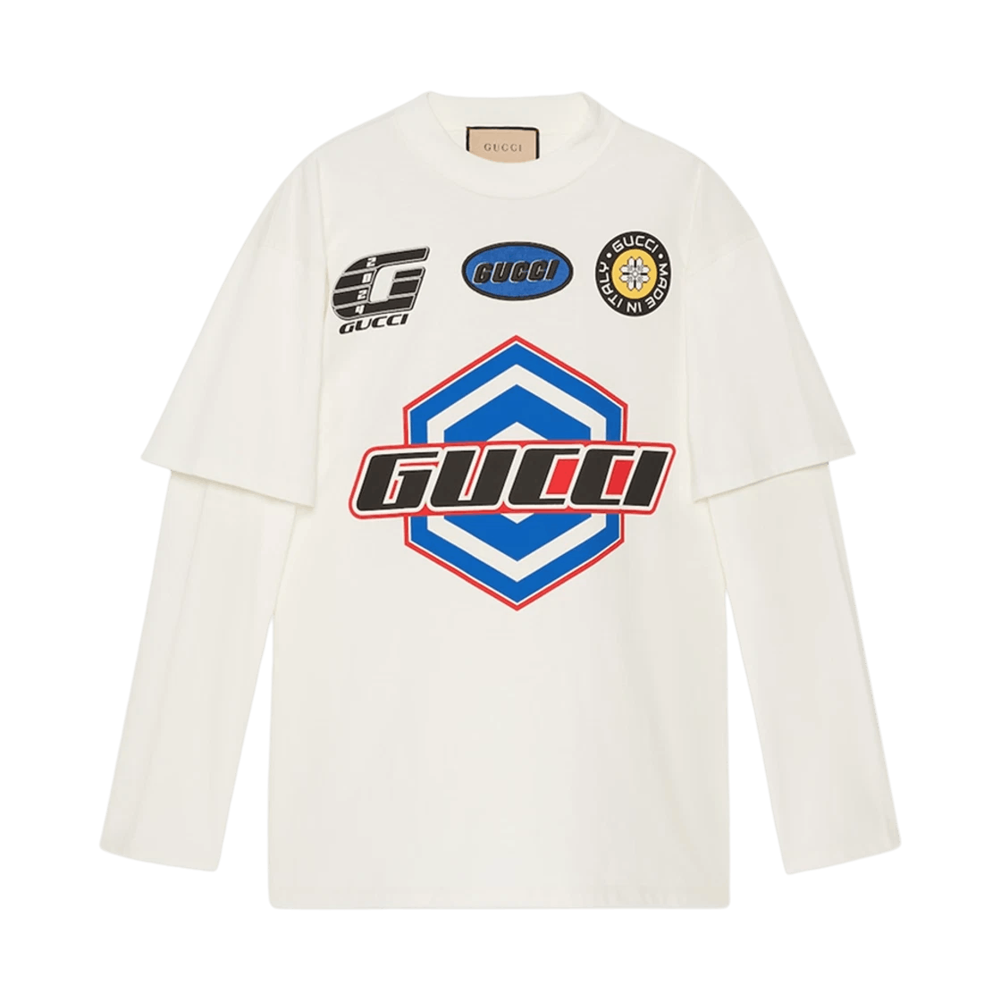 Gucci o1la5ras0526 Cotton Jersey T-Shirt in Off White Size M / US 6-8 / IT 42-44 - 1 Preview