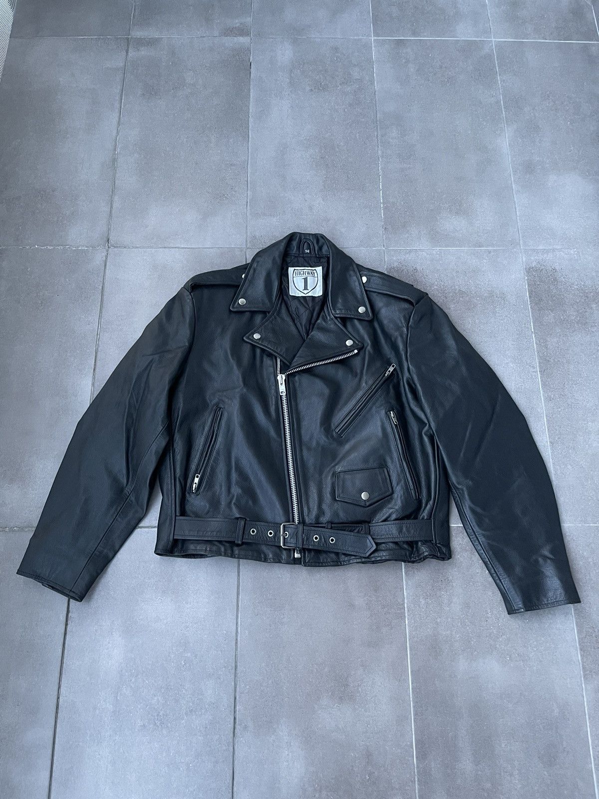 Leather Vintage Highway Black Racing Real Cow Leather Biker Jacket Size US L / EU 52-54 / 3 - 2 Thumbnail