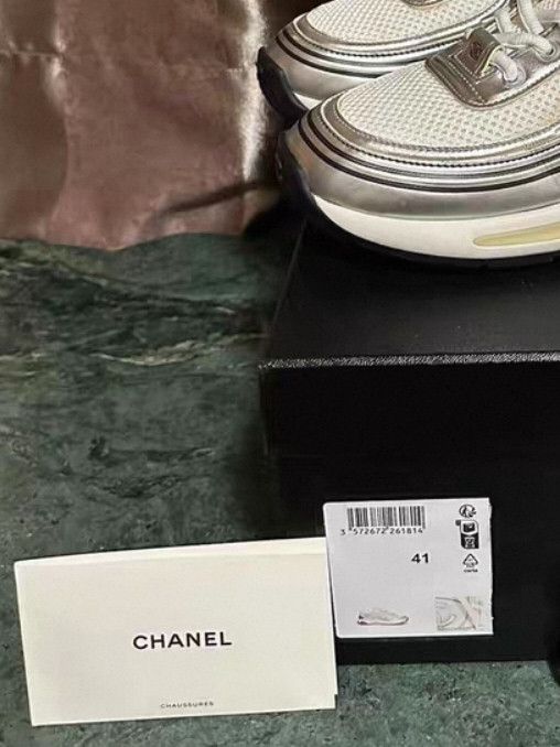 Chanel Chanel Silver Sports Shoes Size 41 Size US 8 / EU 41 - 9 Thumbnail