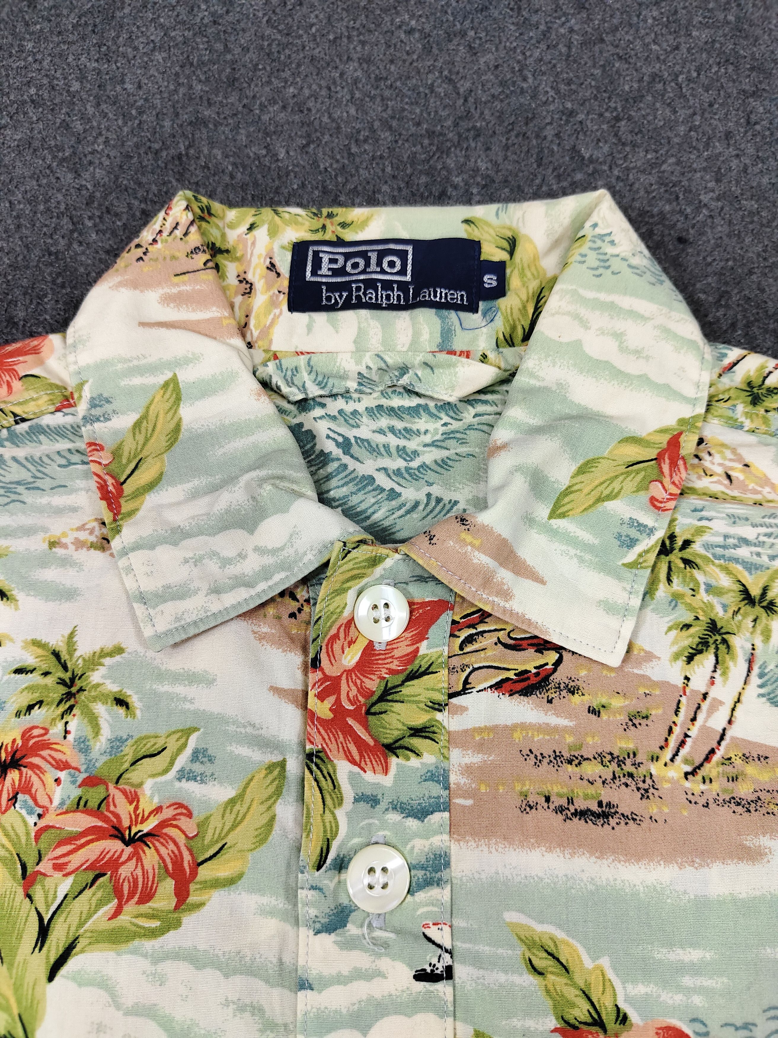 Polo Ralph Lauren 00s Polo Ralph Lauren- Tropical Hawaiian Scenic Shirt Size US S / EU 44-46 / 1 - 6 Thumbnail
