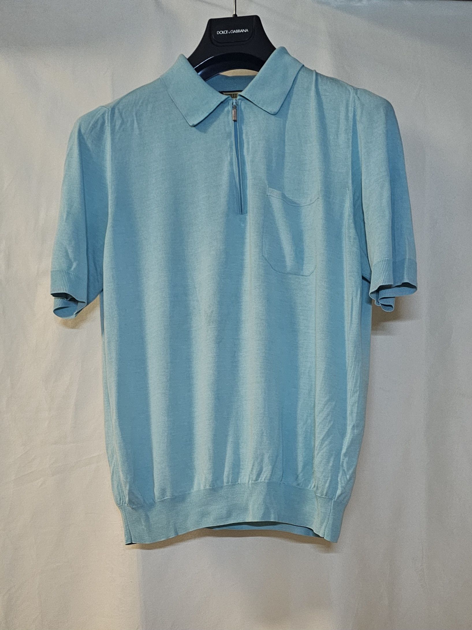 Zilli Zilli Men's silk knitted Polo shirt size 50 Size US M / EU 48-50 / 2 - 1 Thumbnail