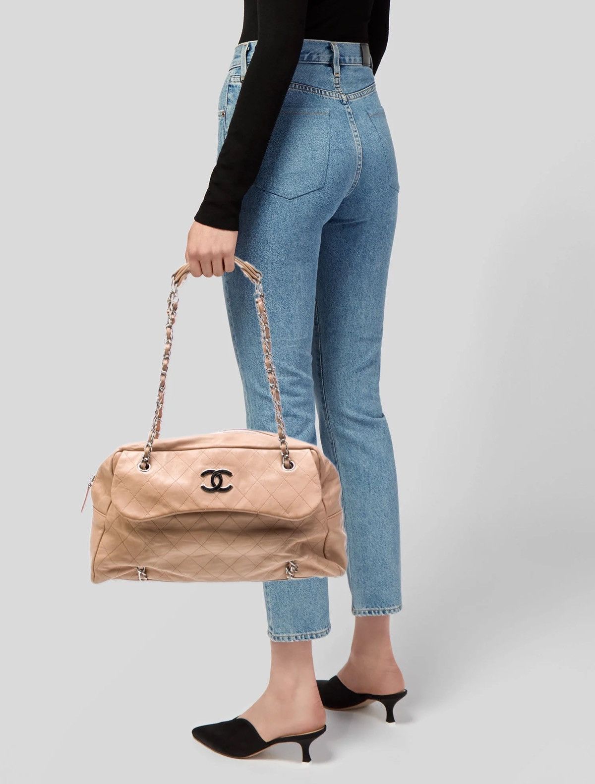 Chanel Chanel Sharpei Lambskin Quilted Bowler (Beige) Size ONE SIZE - 2 Thumbnail