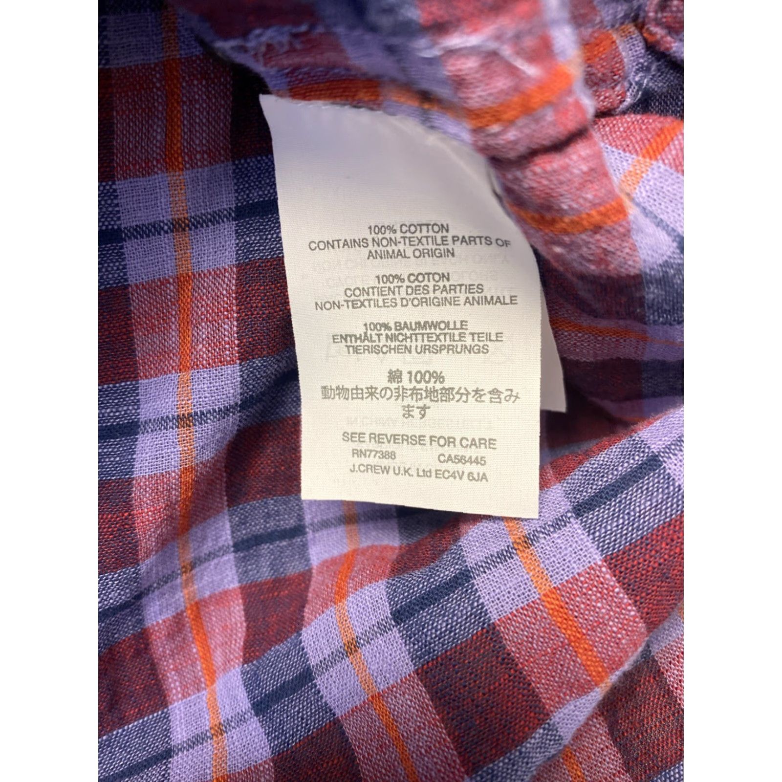 J.Crew J. Crew Button Shirt Women’s 10 Check Purple Lightweight top /161-8 Size L / US 10 / IT 46 - 4 Thumbnail
