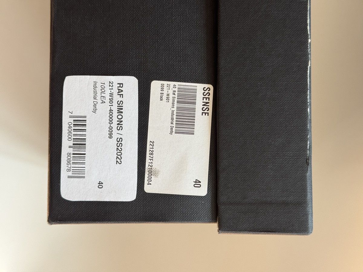 Raf Simons Black Industrial Derby Shoes Size US 7.5 / EU 40-41 - 2 Thumbnail