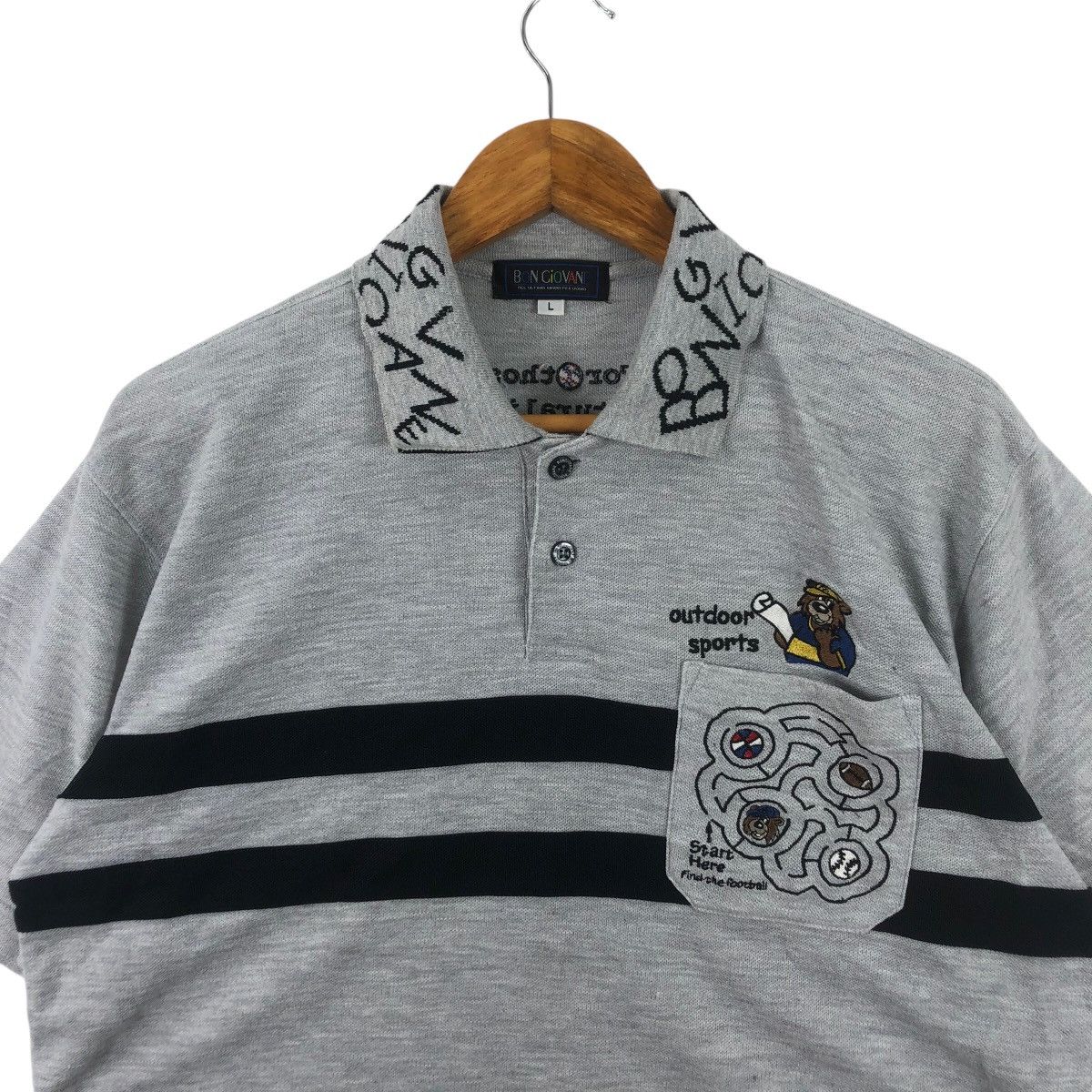 Vintage Vintage BON CIOVANE PARIS Embroidered Logo Polo Tee Shirt Size US L / EU 52-54 / 3 - 2 Thumbnail