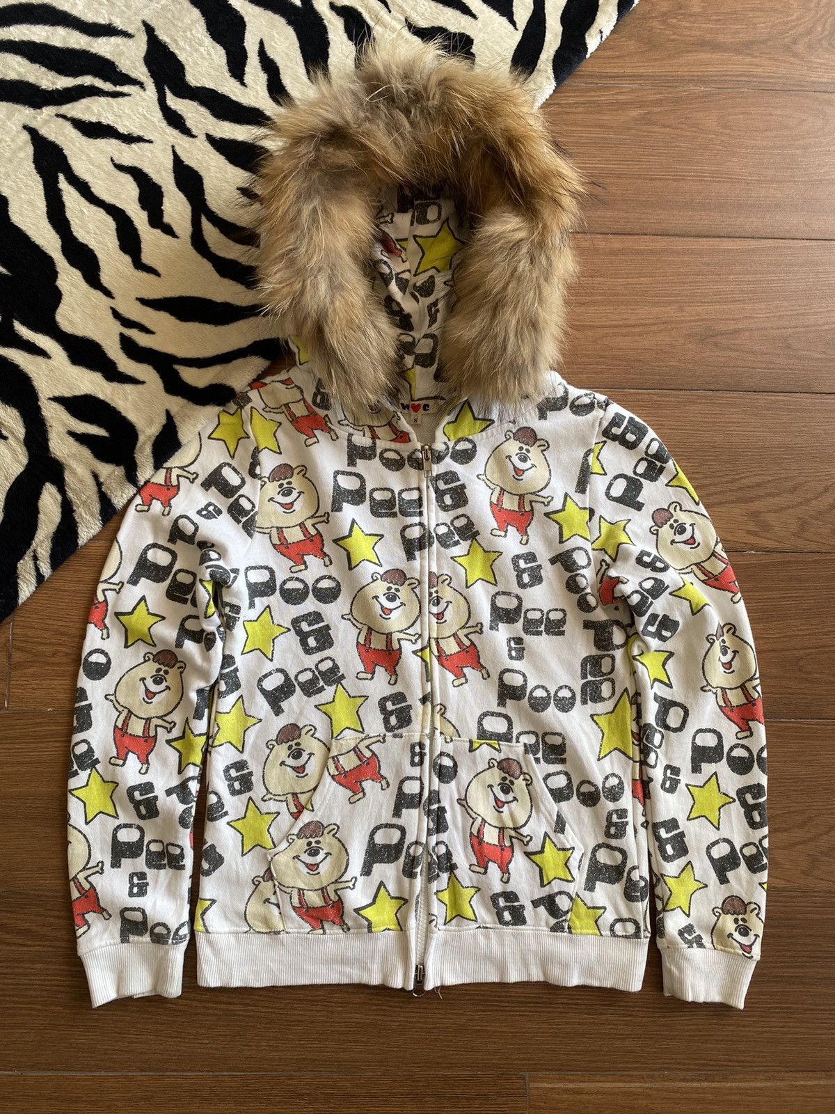 If Six Was Nine × Japanese Brand × Le Grande Bleu (L.G.B.) Japanese Fur Hoodie Poo N Pee Aop Ifsixwasnine Style Size US S / EU 44-46 / 1 - 2 Thumbnail