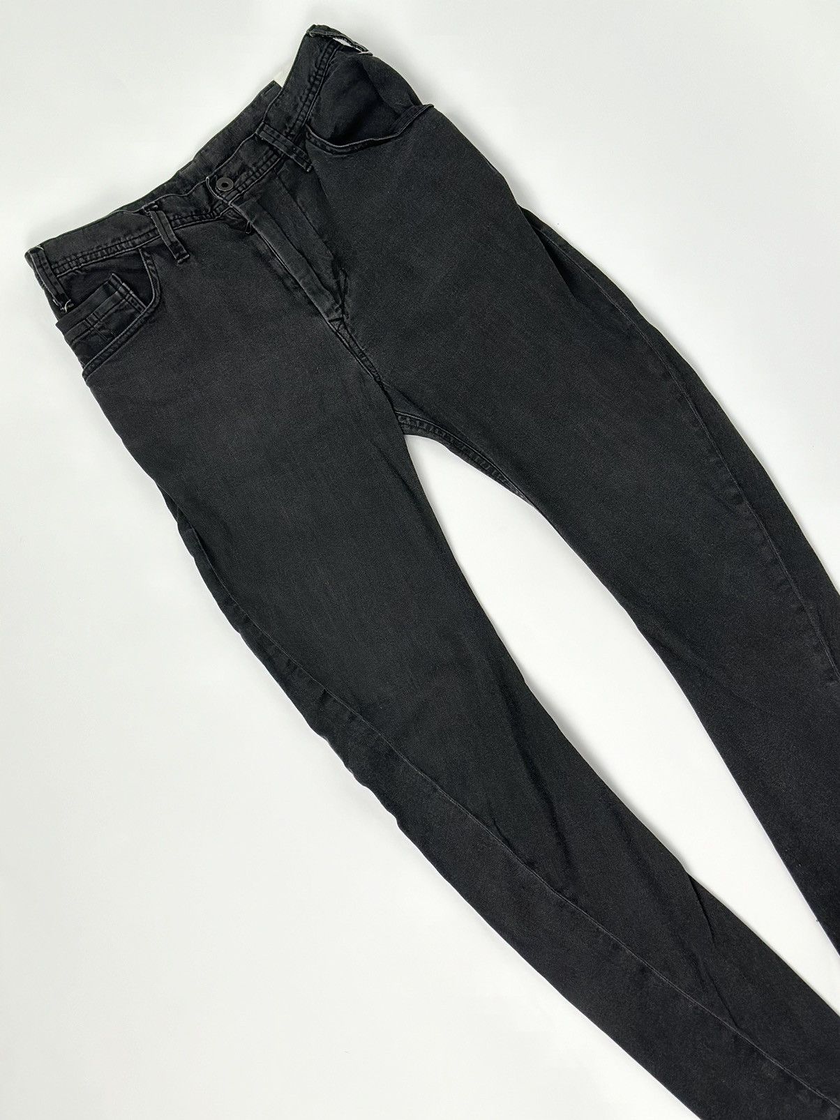 Julius Julius S/S18 Banana Curved 6oz Stretch Denim in Washed Black Size US 30 / EU 46 - 4 Thumbnail