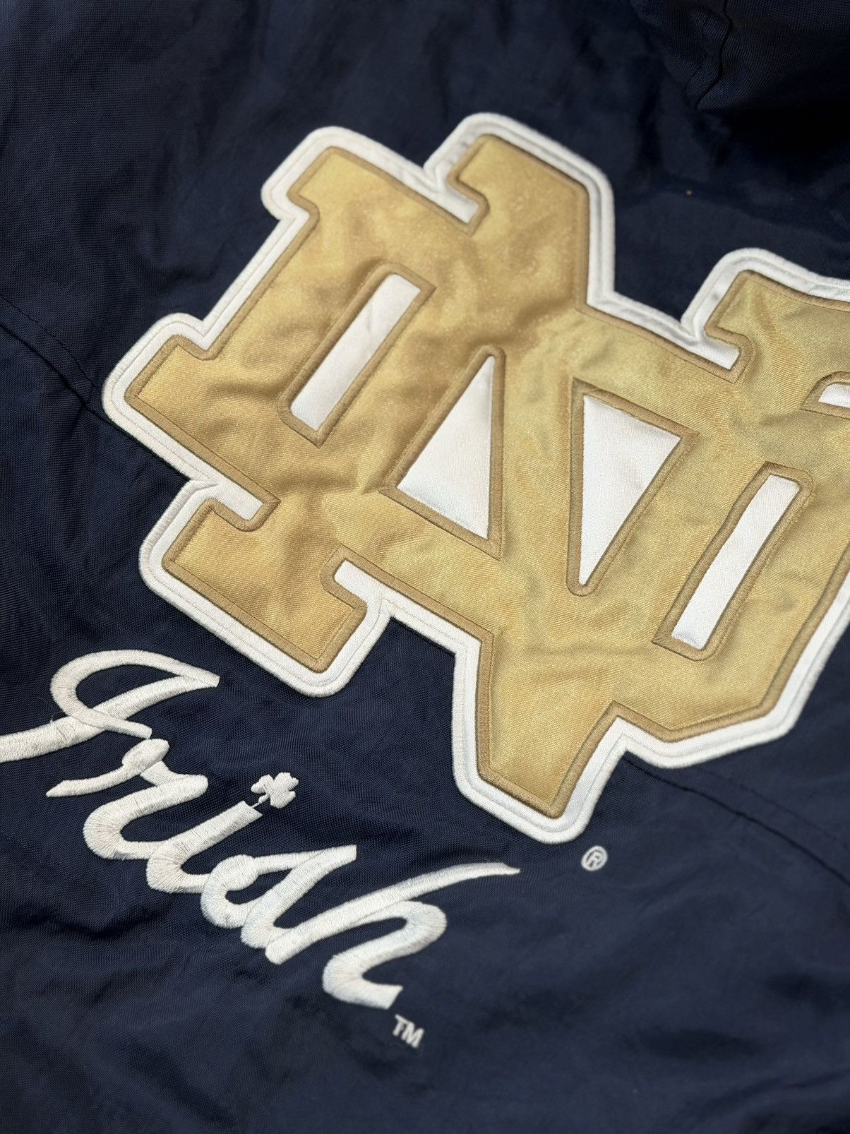 Majestic Vintage 90s Notre Dame Fighting Irish Majestic Anorak Jacket Size US L / EU 52-54 / 3 - 4 Thumbnail