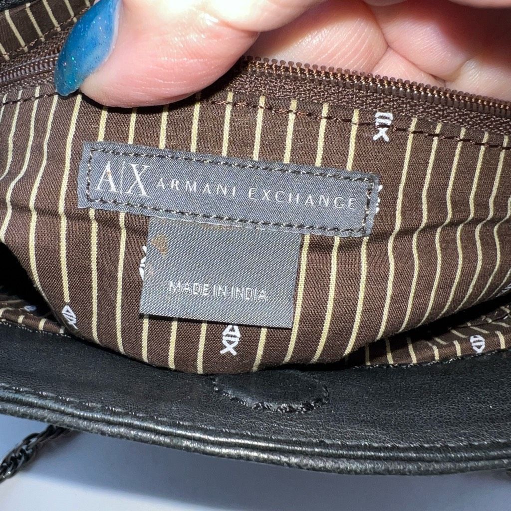 Armani Exchange Armani Exchange Lambskin Studded Gloves and Bag Set Gloves a Size ONE SIZE - 14 Thumbnail