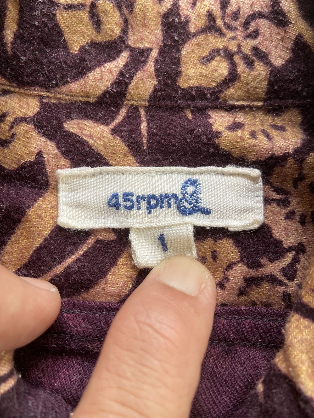 45rpm 45RPM PATTERN BUTTON DOWN SHIRT Size US S / EU 44-46 / 1 - 9 Thumbnail