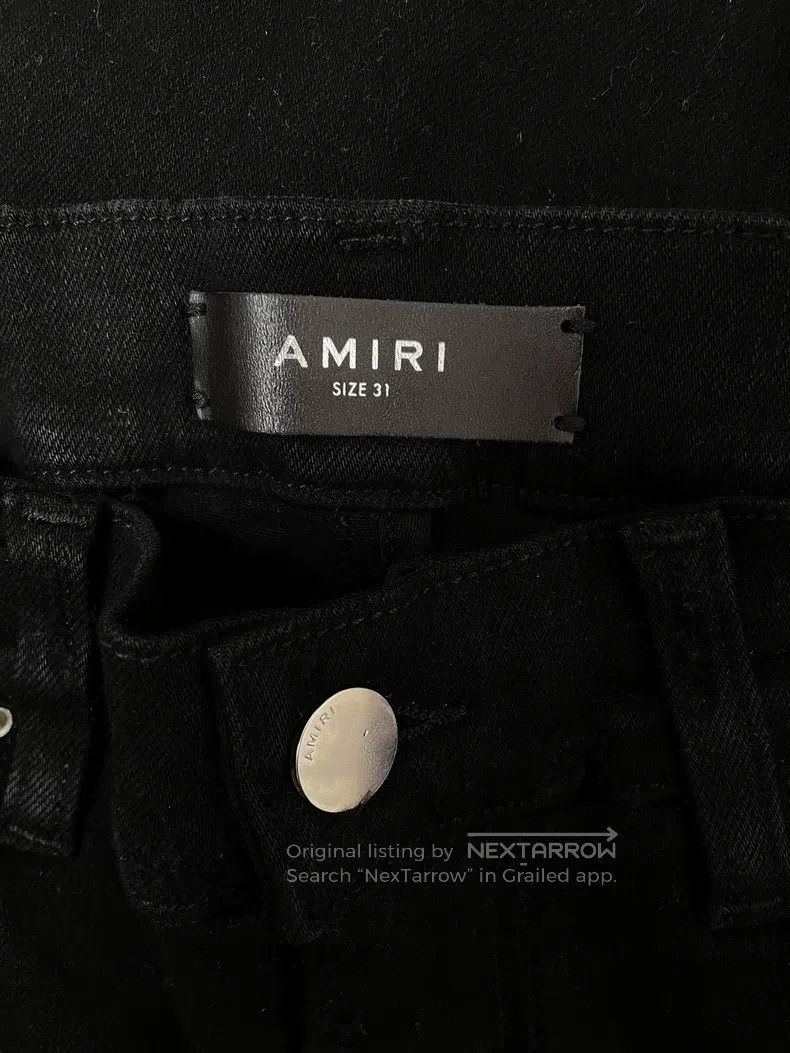 Amiri Amiri Size 31 Black hole split leather straight pants Size US 31 - 3 Thumbnail