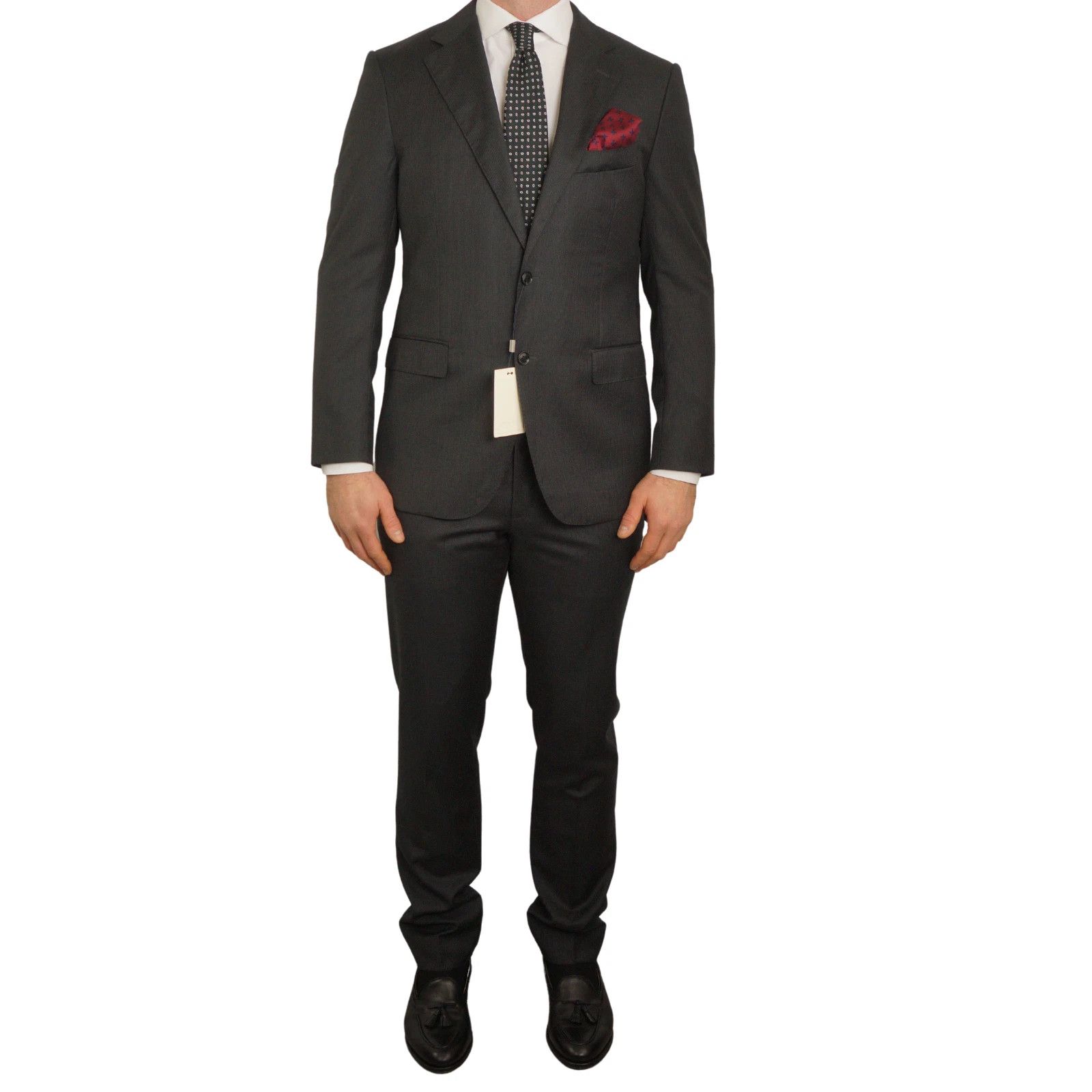 Suitsupply Men Suitsupply Suit Napoli Pinstriped Grey Wool 110 UK/US38 Size 38R - 1 Thumbnail