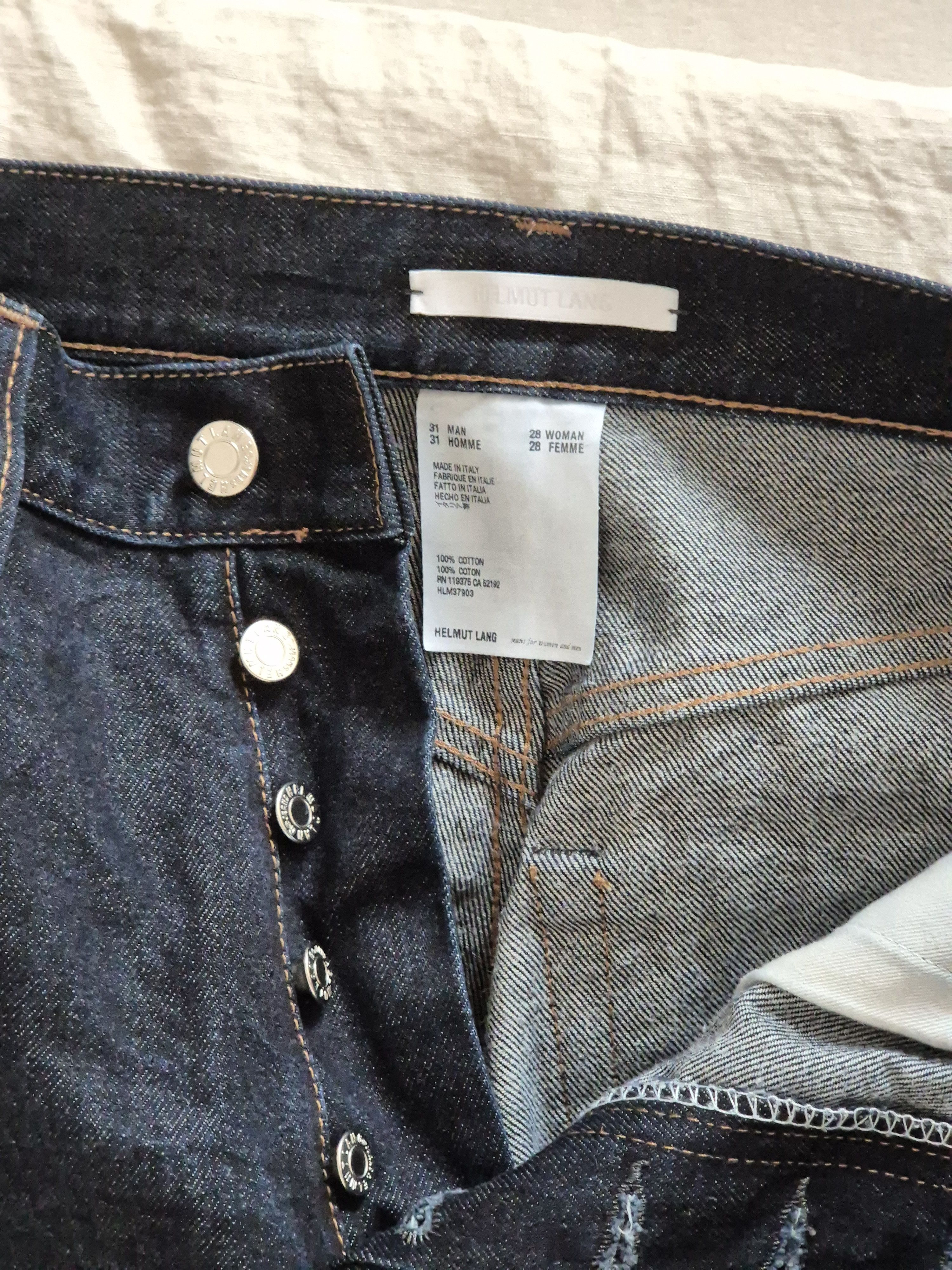 Helmut Lang Raw denim high-waisted Size US 31 - 3 Thumbnail