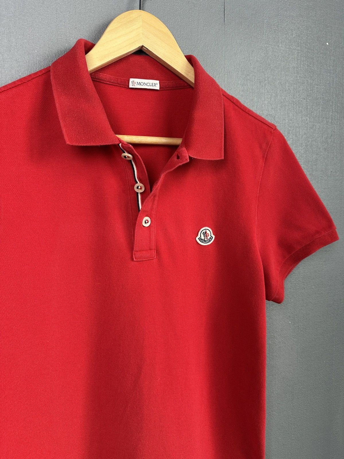 Moncler MONCLER Maglia Polo Manica Corta Red Men’s Polo Shirt size M Size US M / EU 48-50 / 2 - 3 Thumbnail