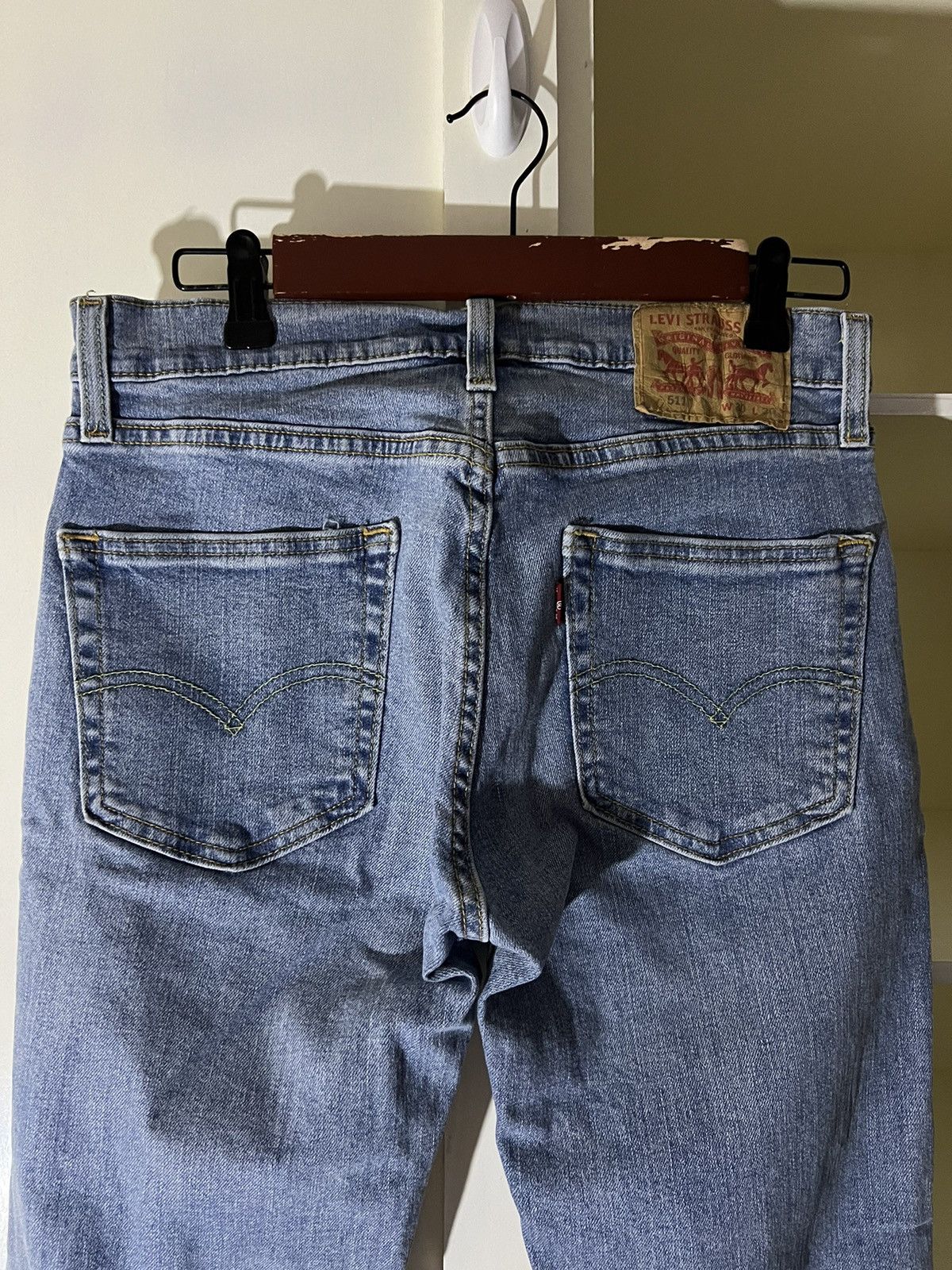 Levi's Levi's 511 Distressed Slim Fit Denim Jeans Size US 30 / EU 46 - 6 Thumbnail