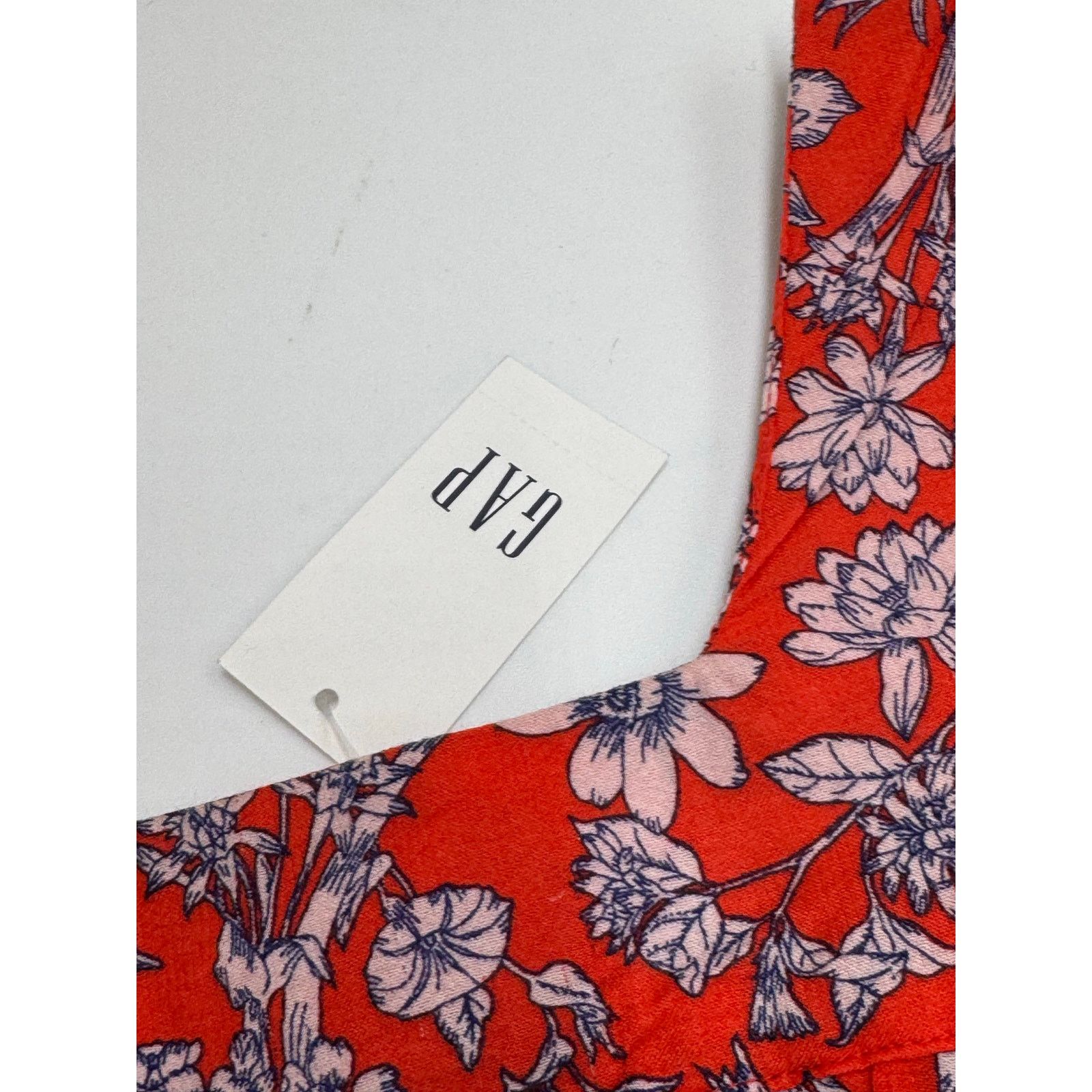 Gap GAP Blouson Sleeve Square Neck Blouse Red Large Petite Size L / US 10 / IT 46 - 8 Thumbnail