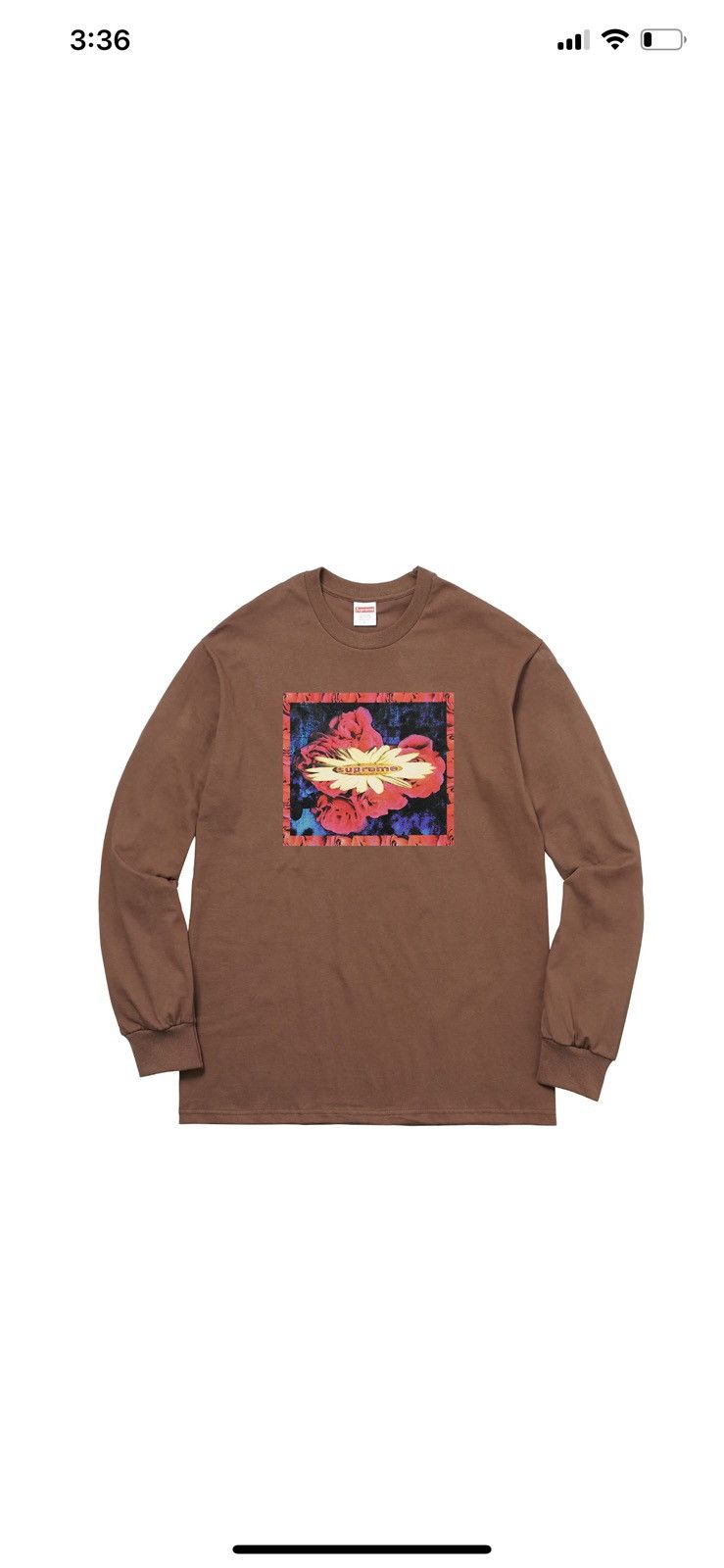 Supreme Supreme Bloom Long sleeve Tee Brown Size M Size US M / EU 48-50 / 2 - 3 Thumbnail