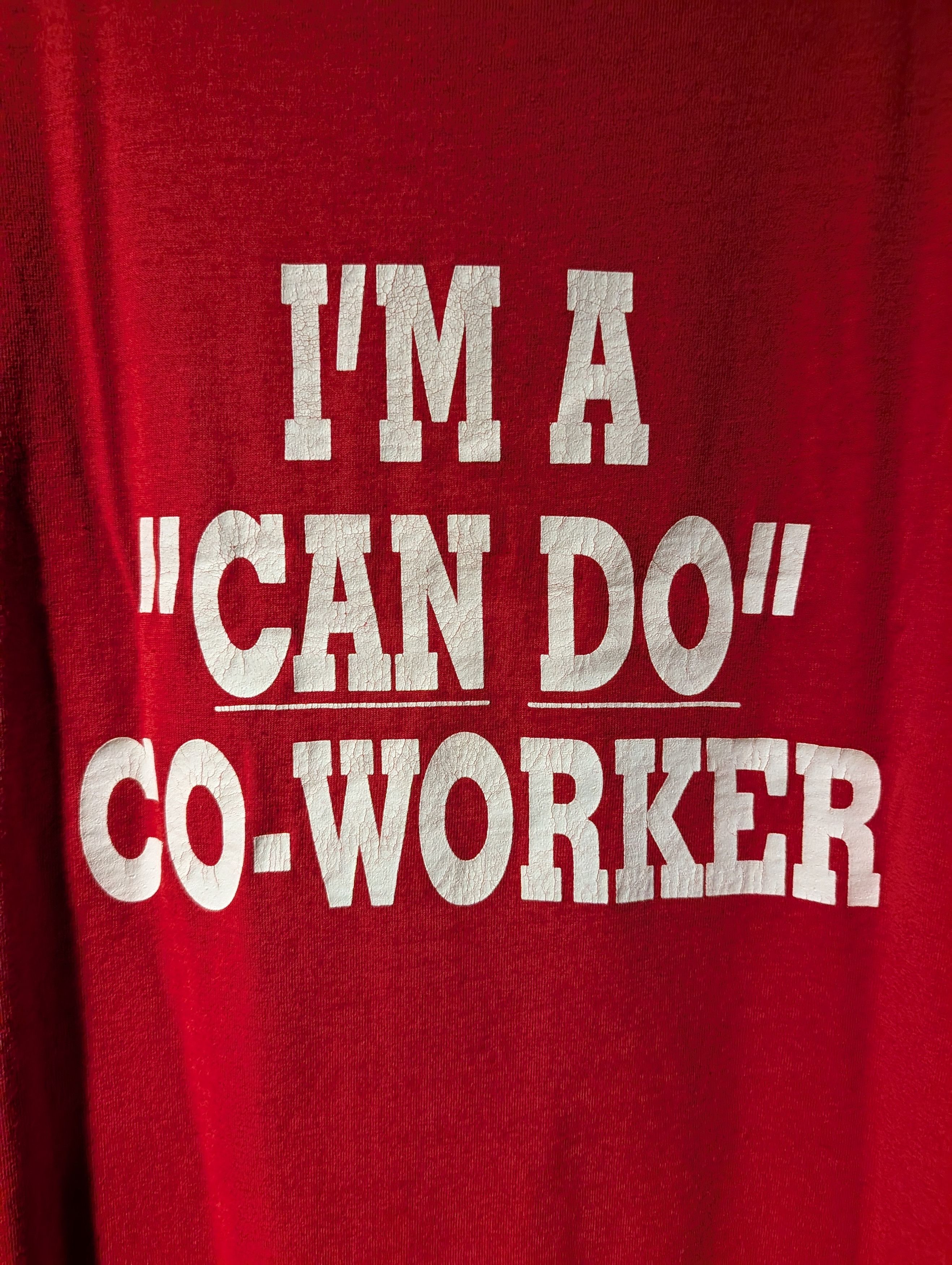 Vintage Vintage 1995 Boscov's Co-Worker I'm a Can Do X-Large T-Shirt Size US XL / EU 56 / 4 - 7 Thumbnail