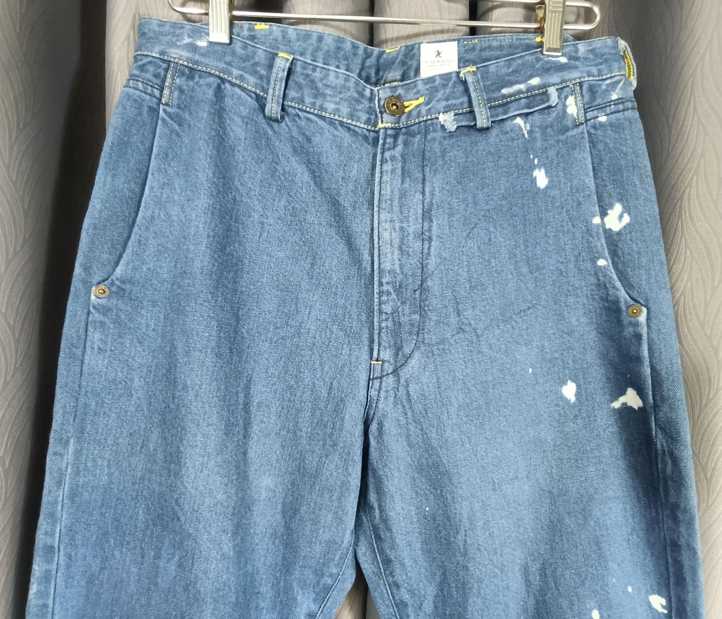 R.Newbold Bleached blue/white denim pants Size L Size US 33 - 4 Thumbnail