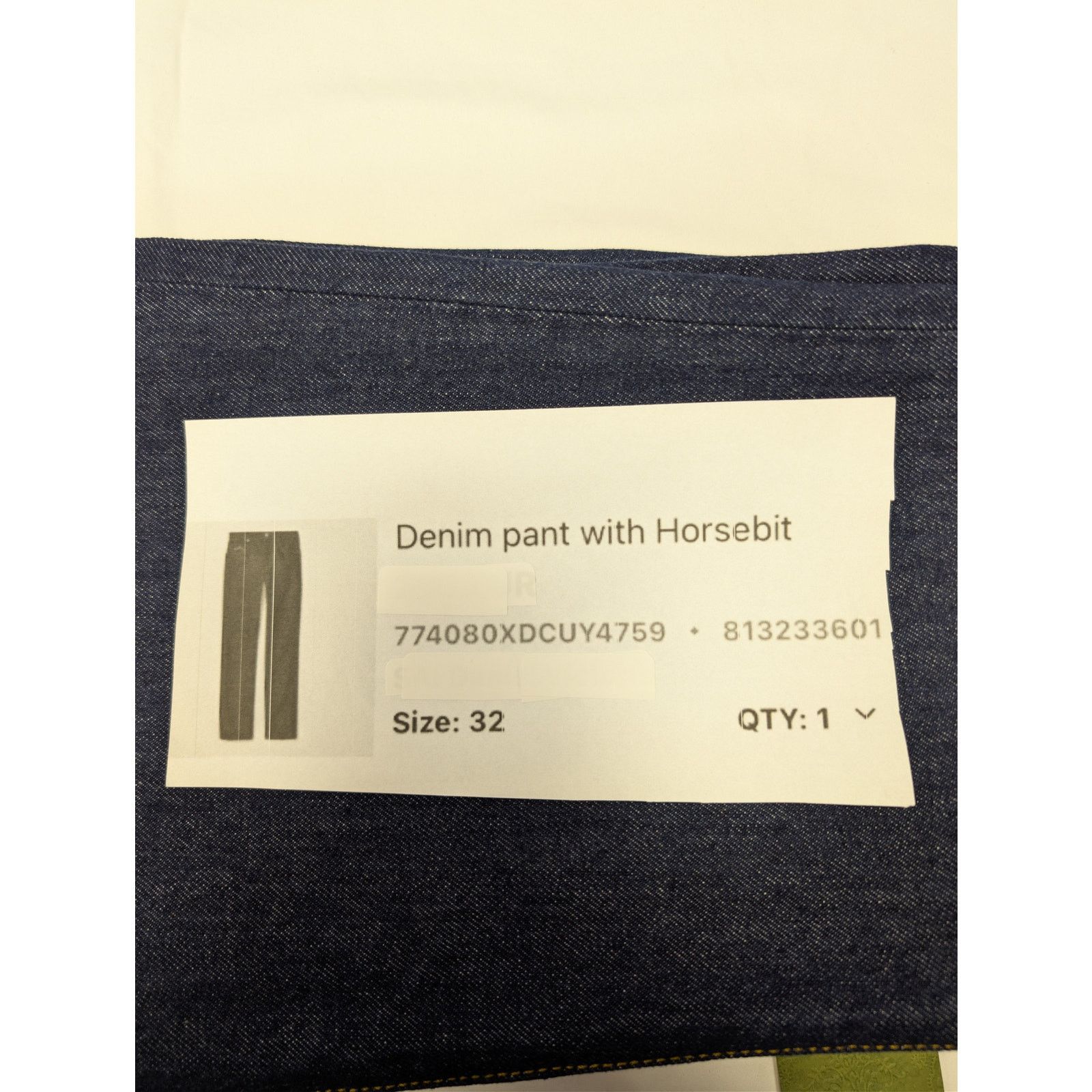 Gucci o1rshd1 Horsebit Straight-Leg Denim Pants in Indigo Blue Size US 32 / EU 48 - 23 Thumbnail