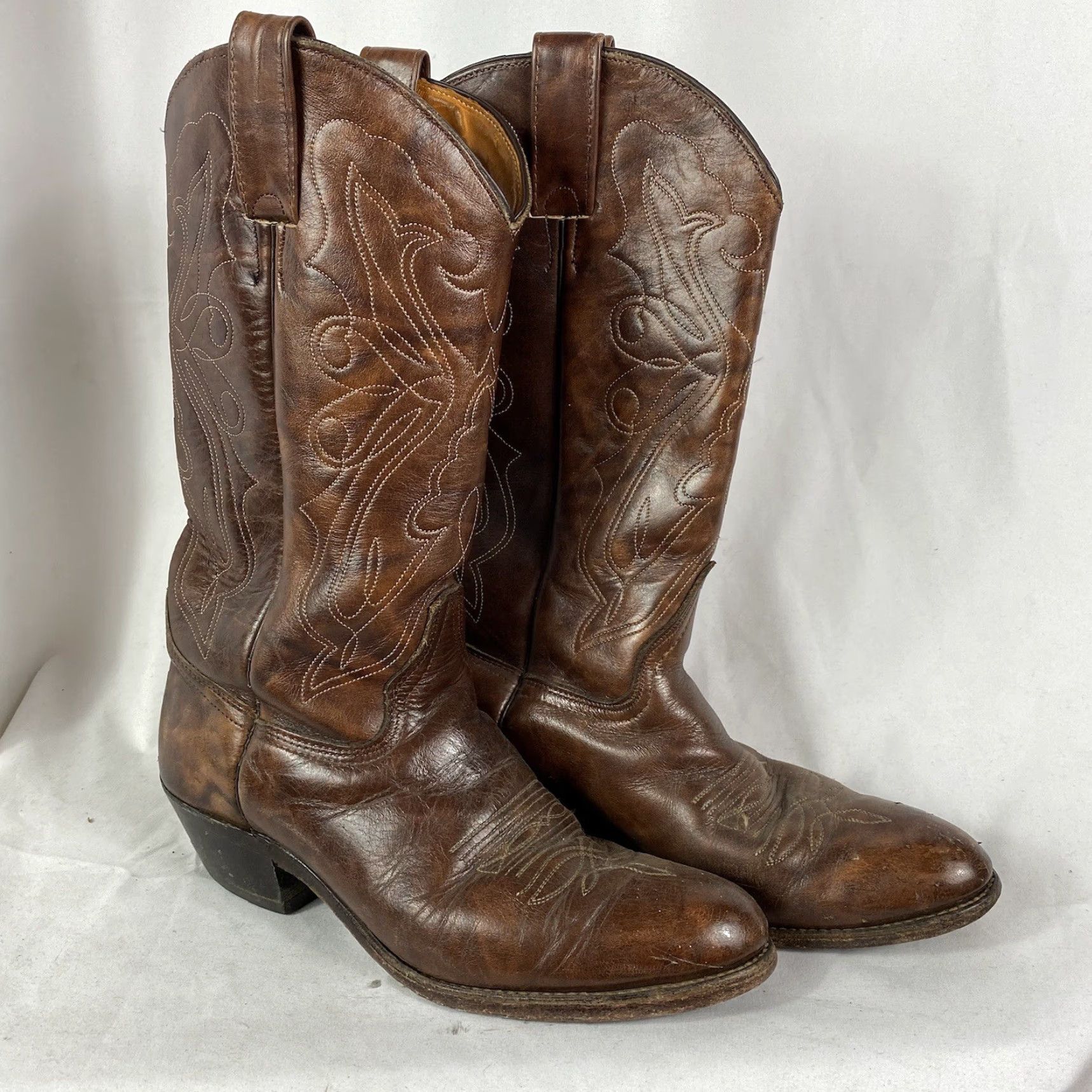 Durango VINTAGE Durango Boots Leather Cowboy Boots 8.5 Mens Womens Size 8.5 Leather Cowboy Boots 90s Event Durango Boots Vintage Leather Cowboy Boots Size US 9 / EU 42 - 2 Thumbnail